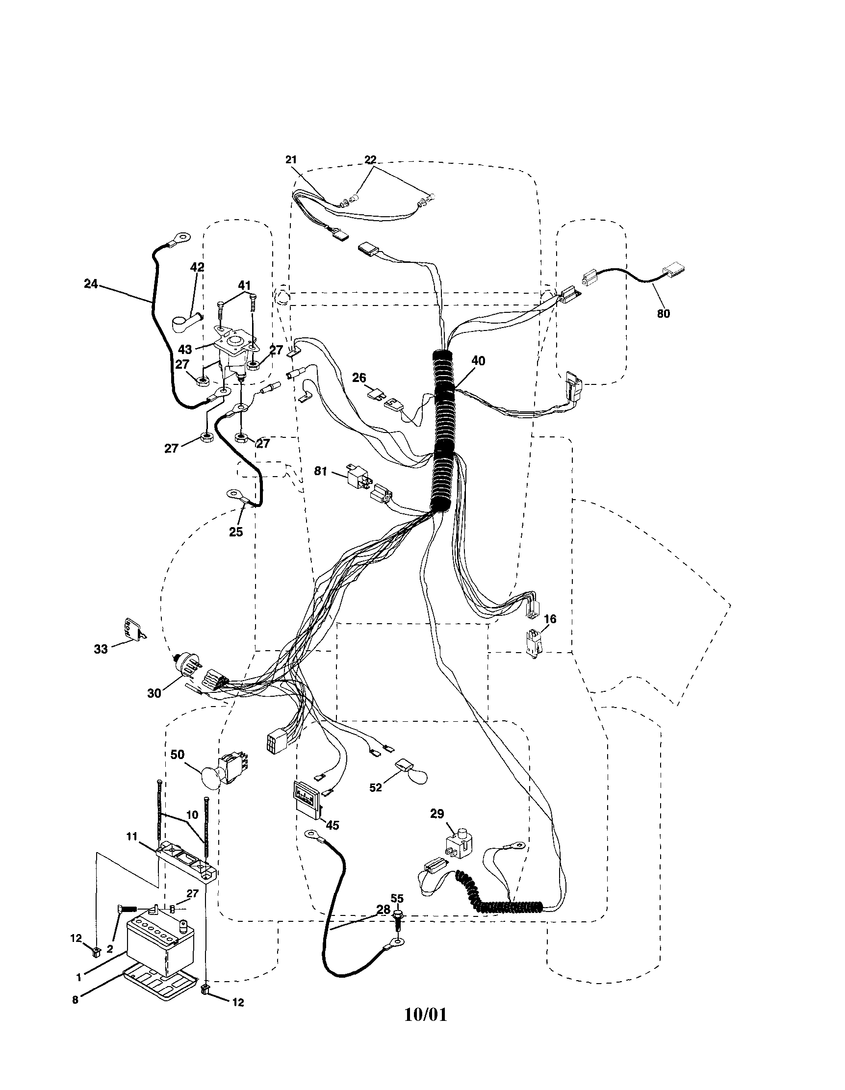 Poulan DPR20H46STB electrical diagram