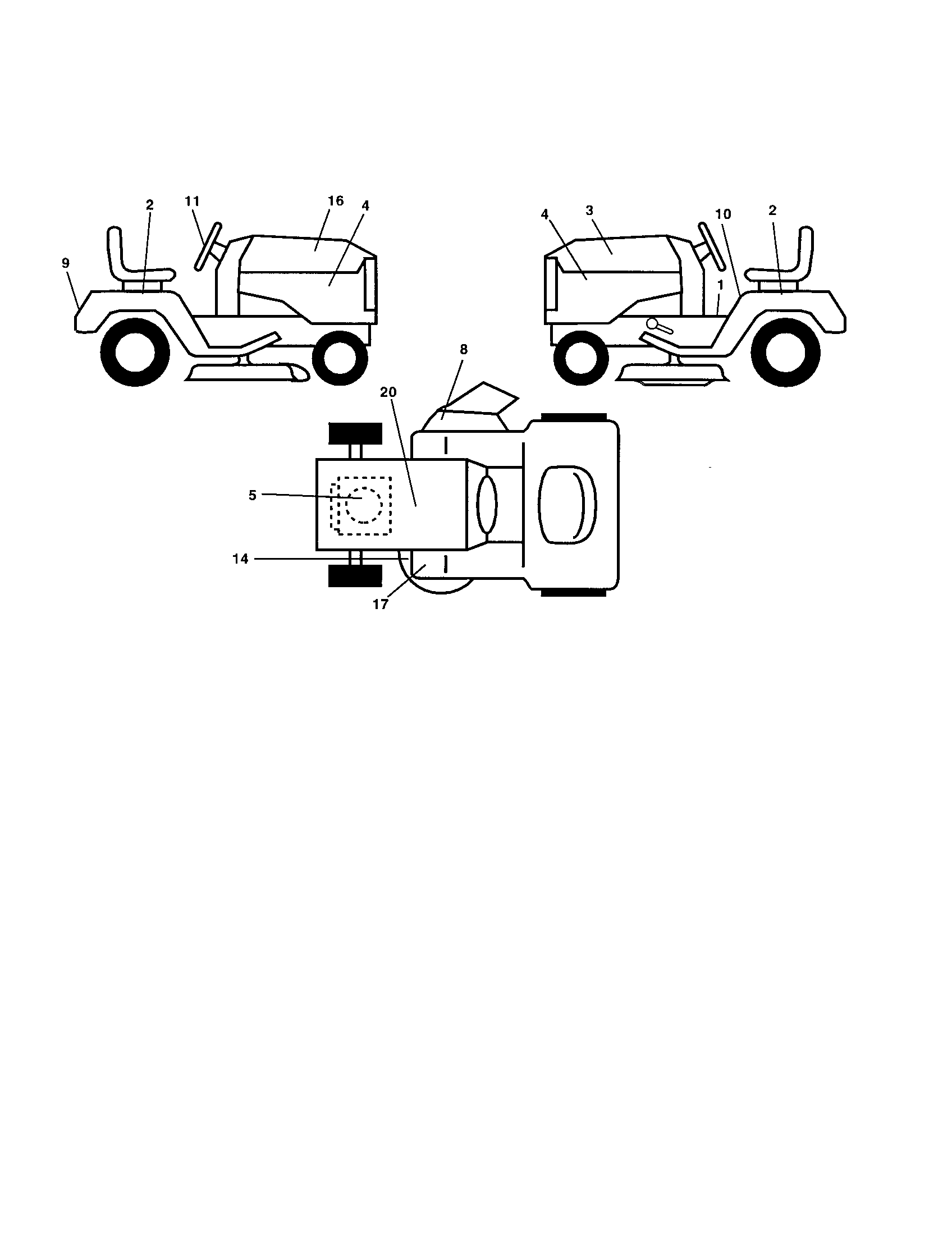 Poulan DPR20H46STB decals diagram