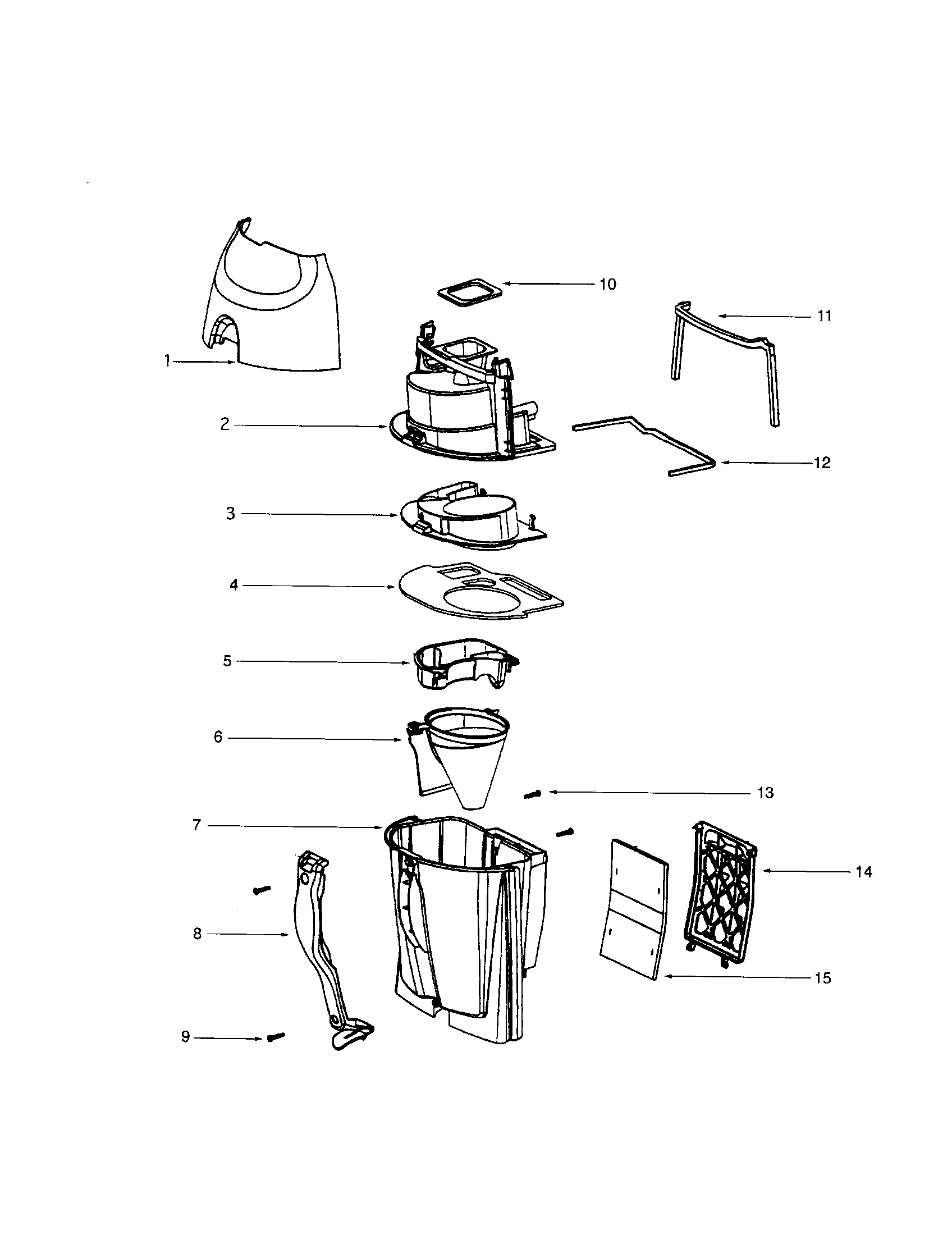 Eureka 4384AT-1 cyclone assembly diagram