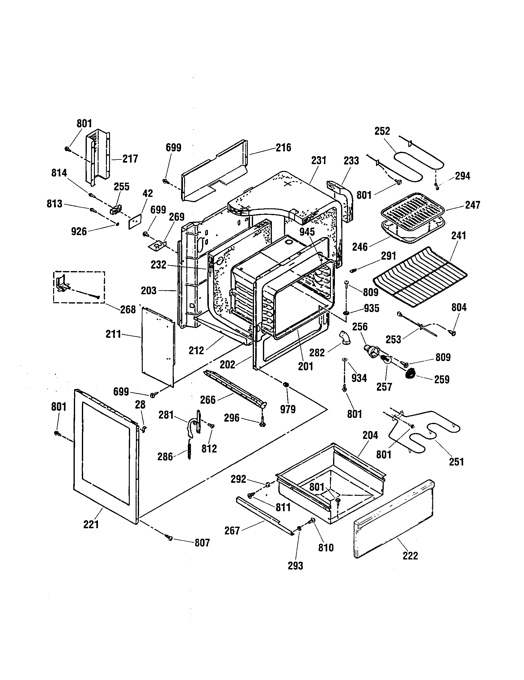 Kenmore 91195579891 body diagram