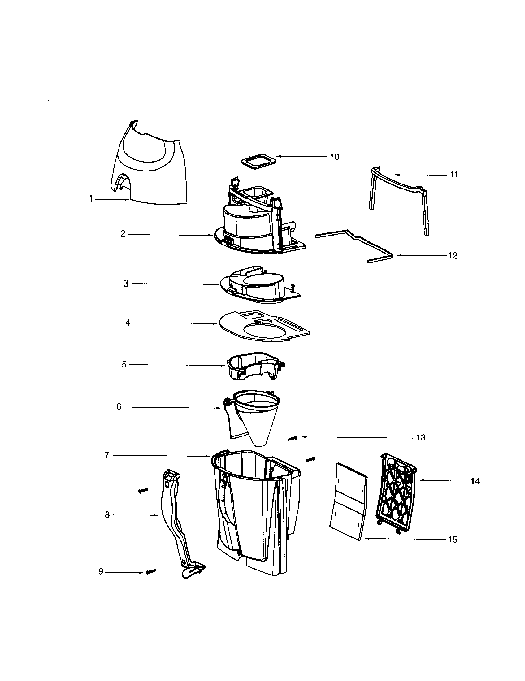 Eureka 4386AT-1 cyclone diagram