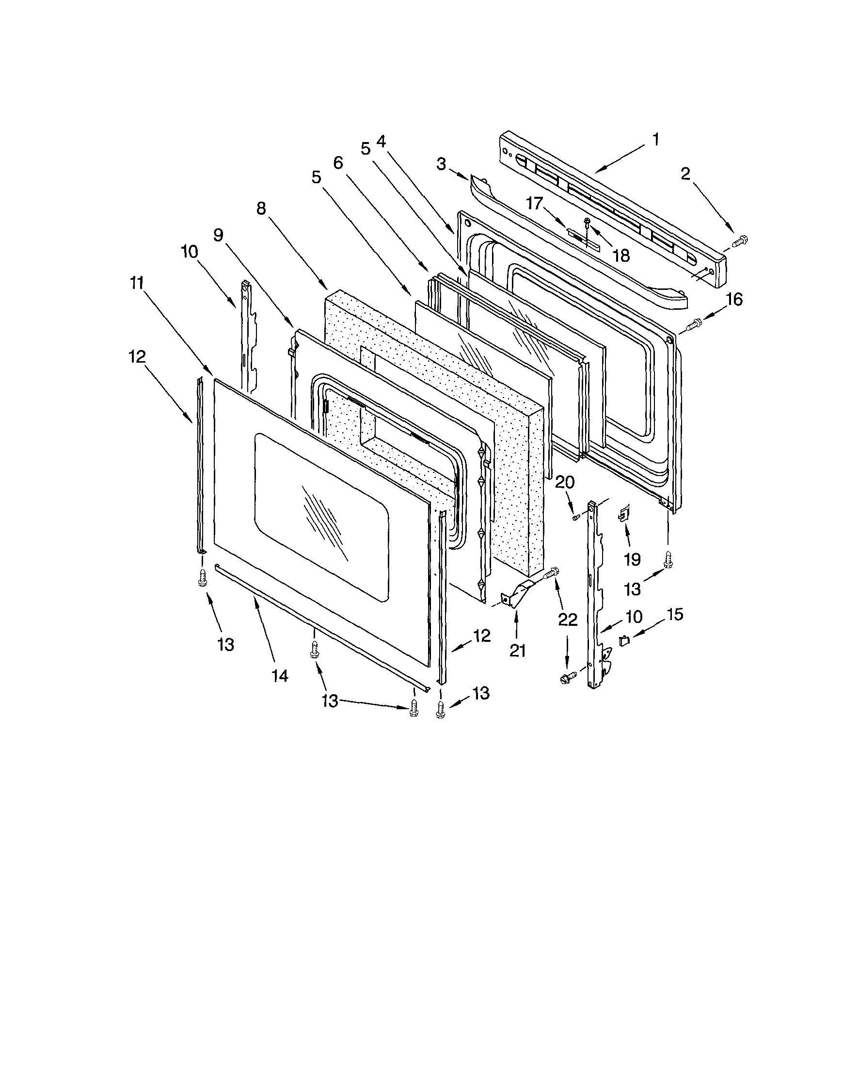 Kenmore 66575844003 door diagram