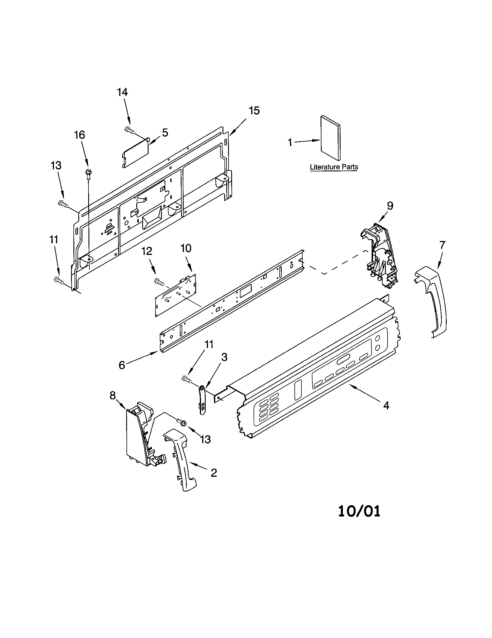 Kenmore 11063046100 console panel diagram