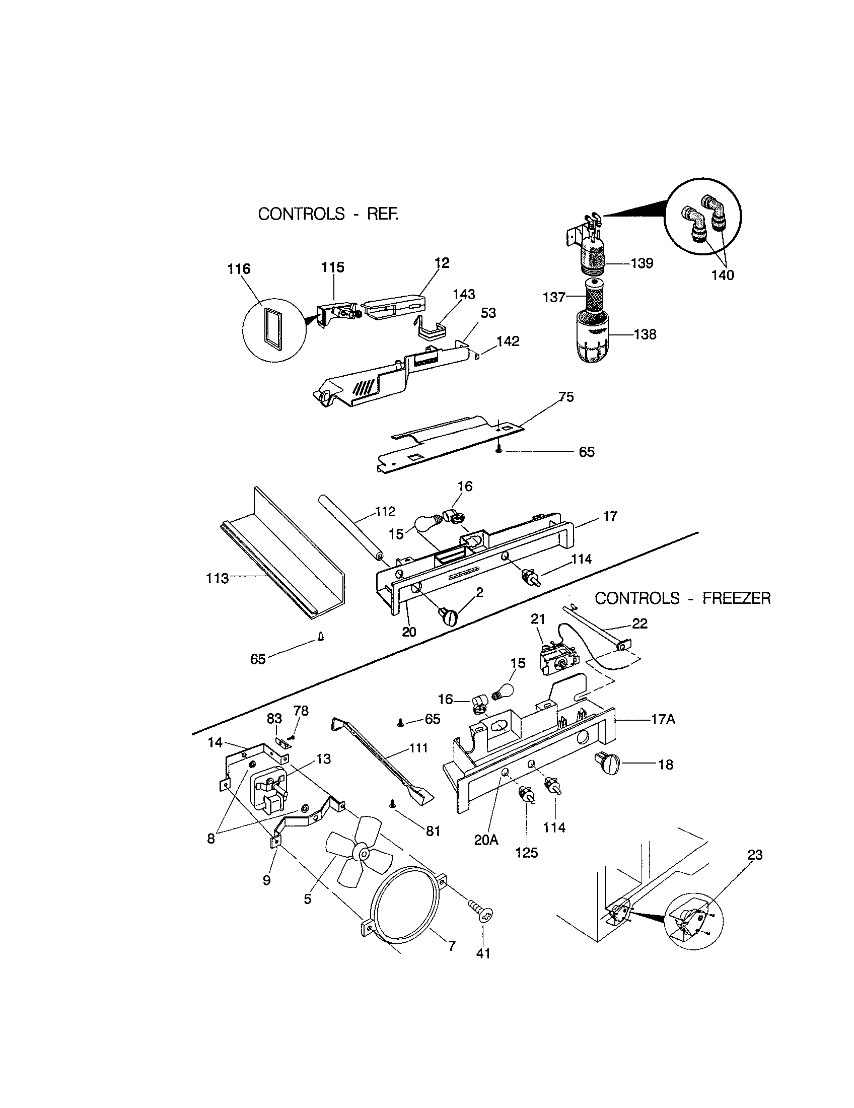 Frigidaire FRS26ZGGB4 controls diagram