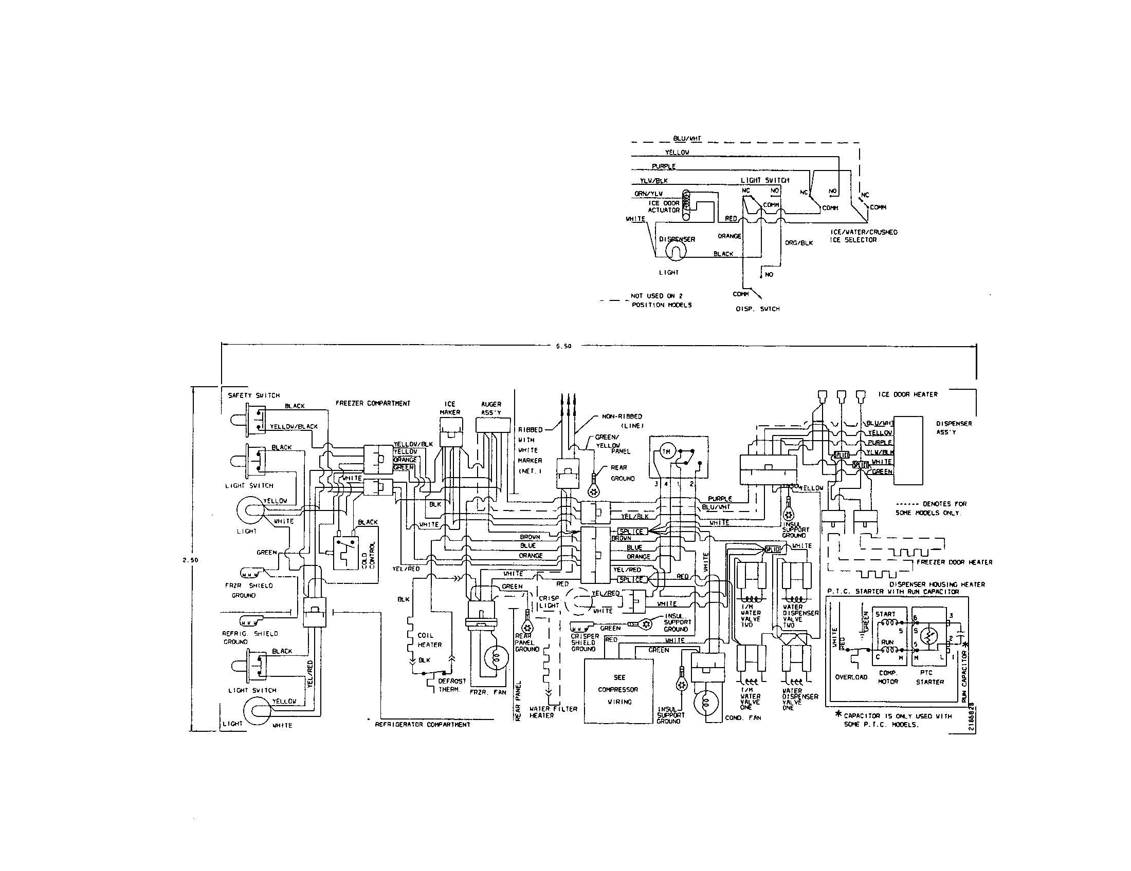 Frigidaire FRS26ZGGB4 wiring schematic diagram