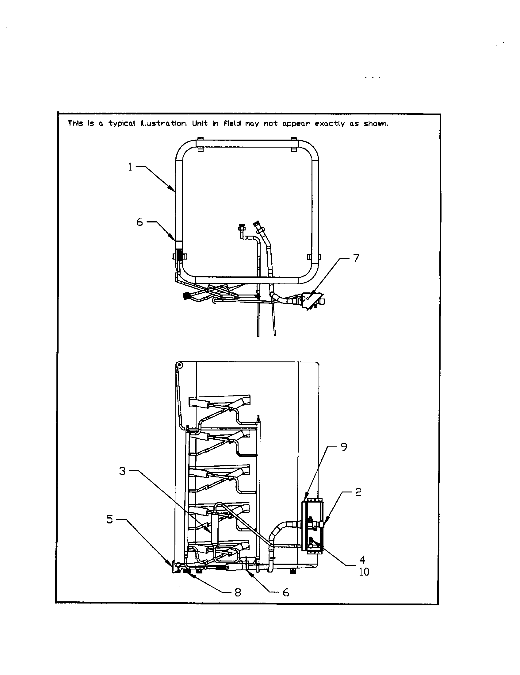 Trane TTX048D100A0 refrigerator assembly diagram