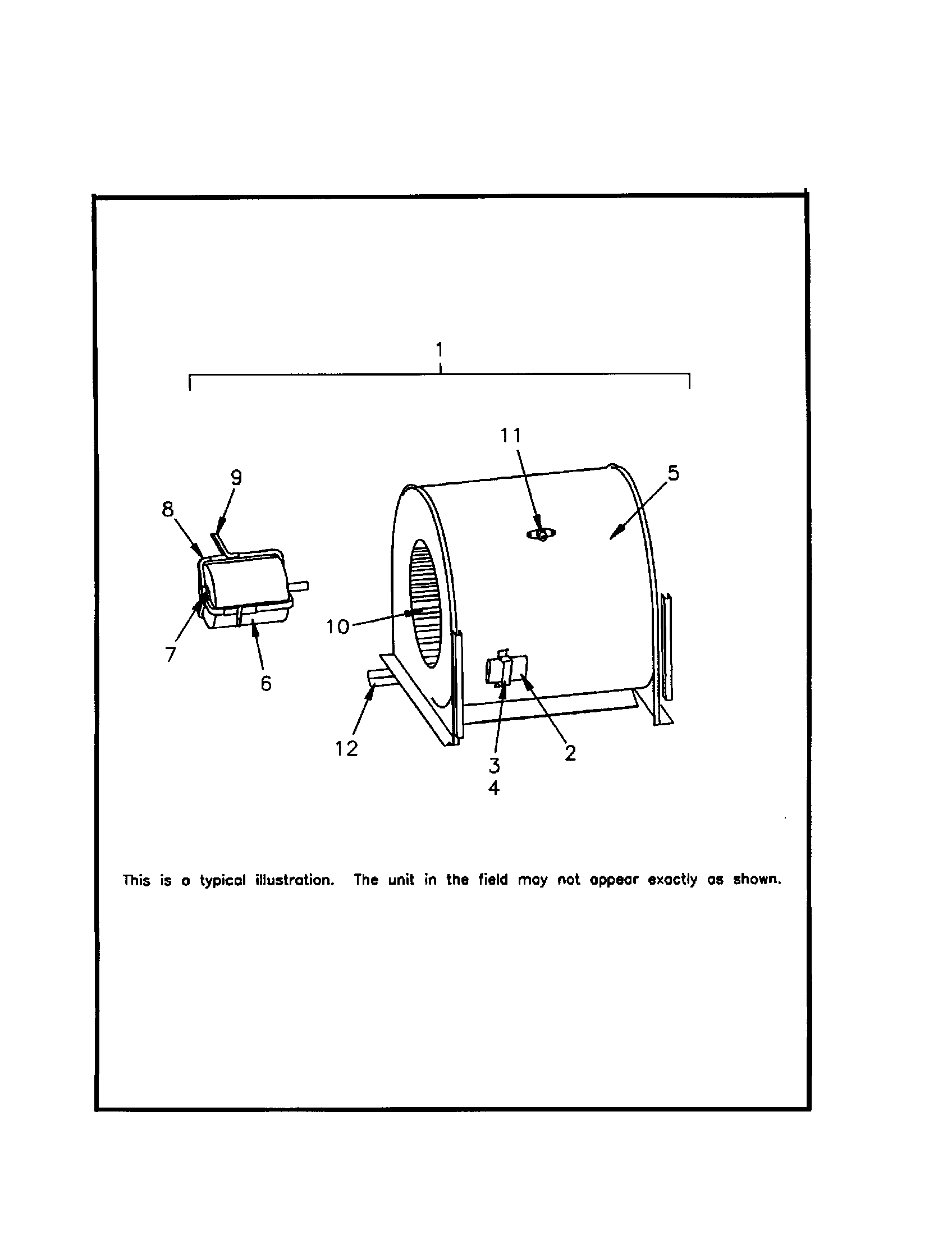 Trane TDD140R960F0 blower assembly diagram