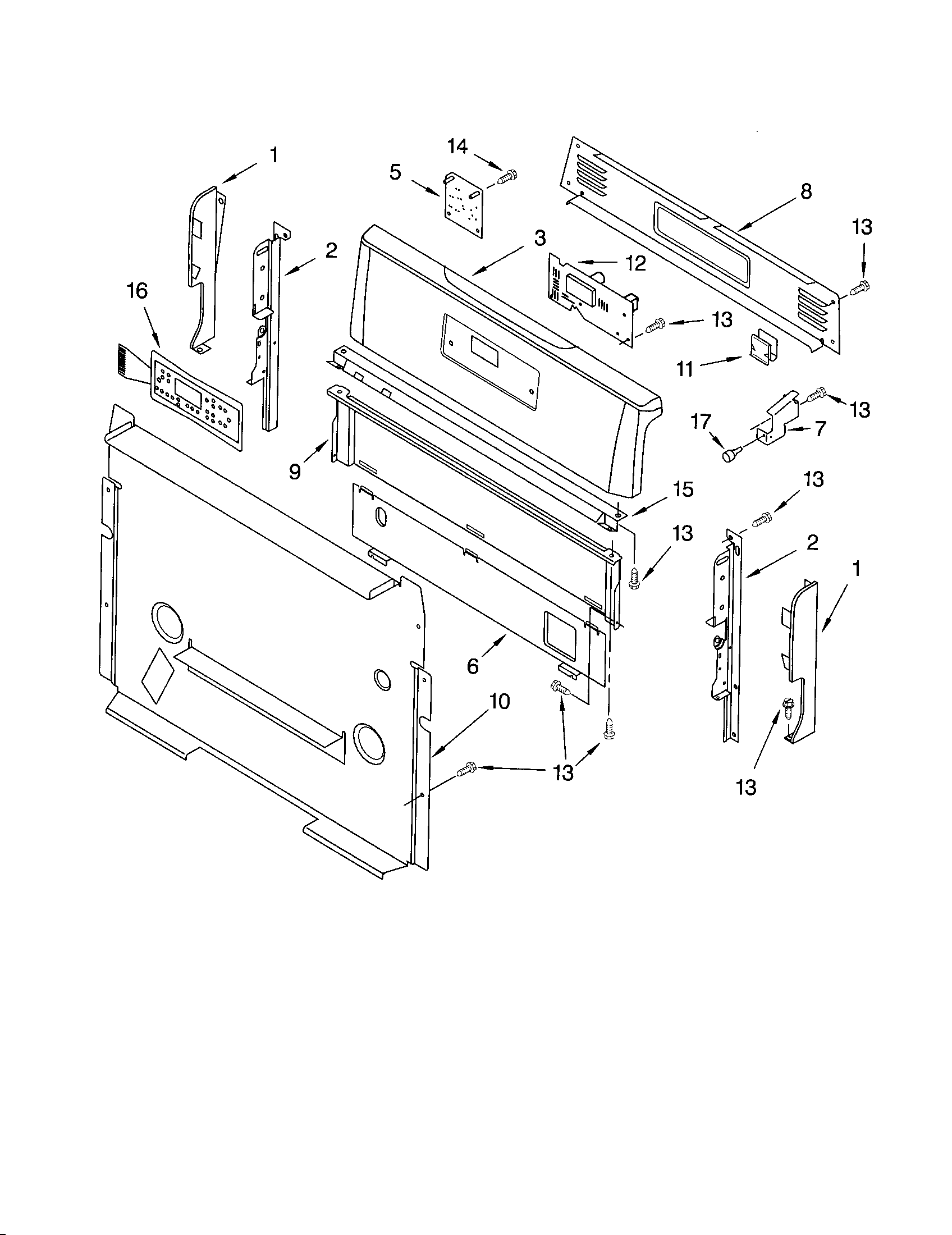 Kenmore 66575022100 control panel diagram