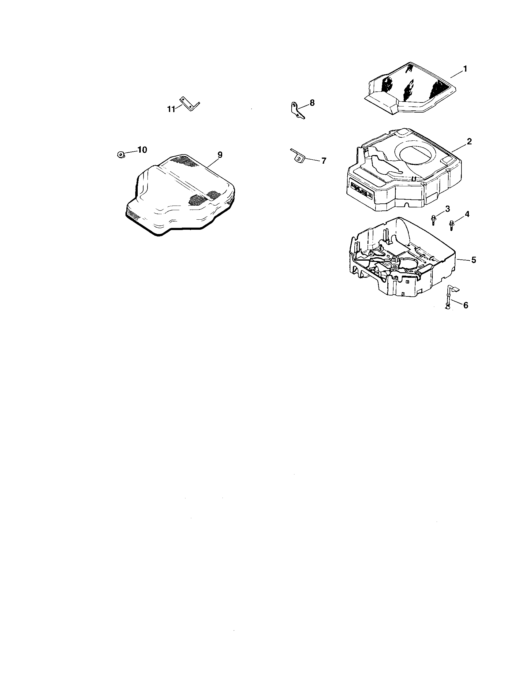 Craftsman 9172734401 blower housing and baffles diagram
