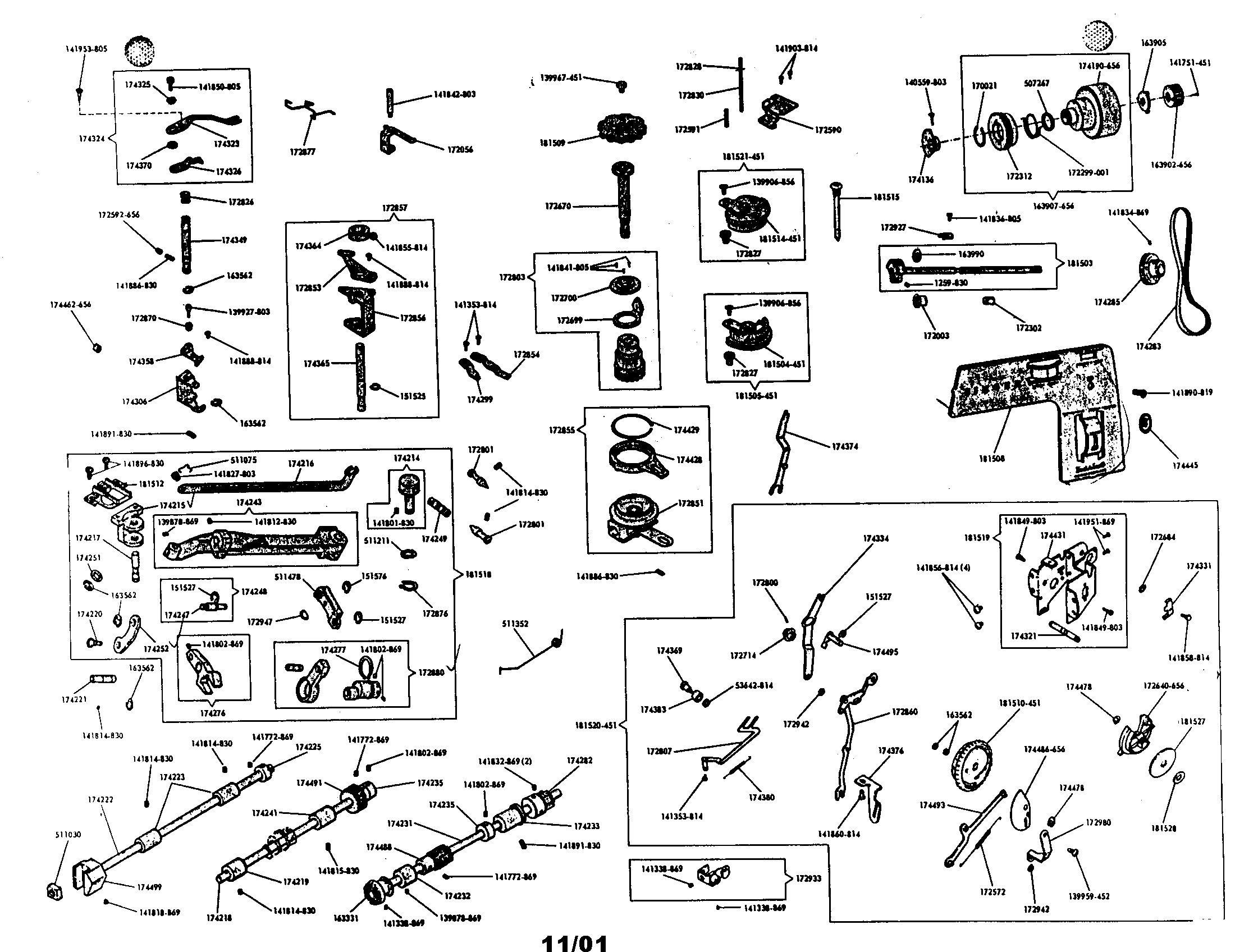 Singer 717E sewing machine parts (i) diagram