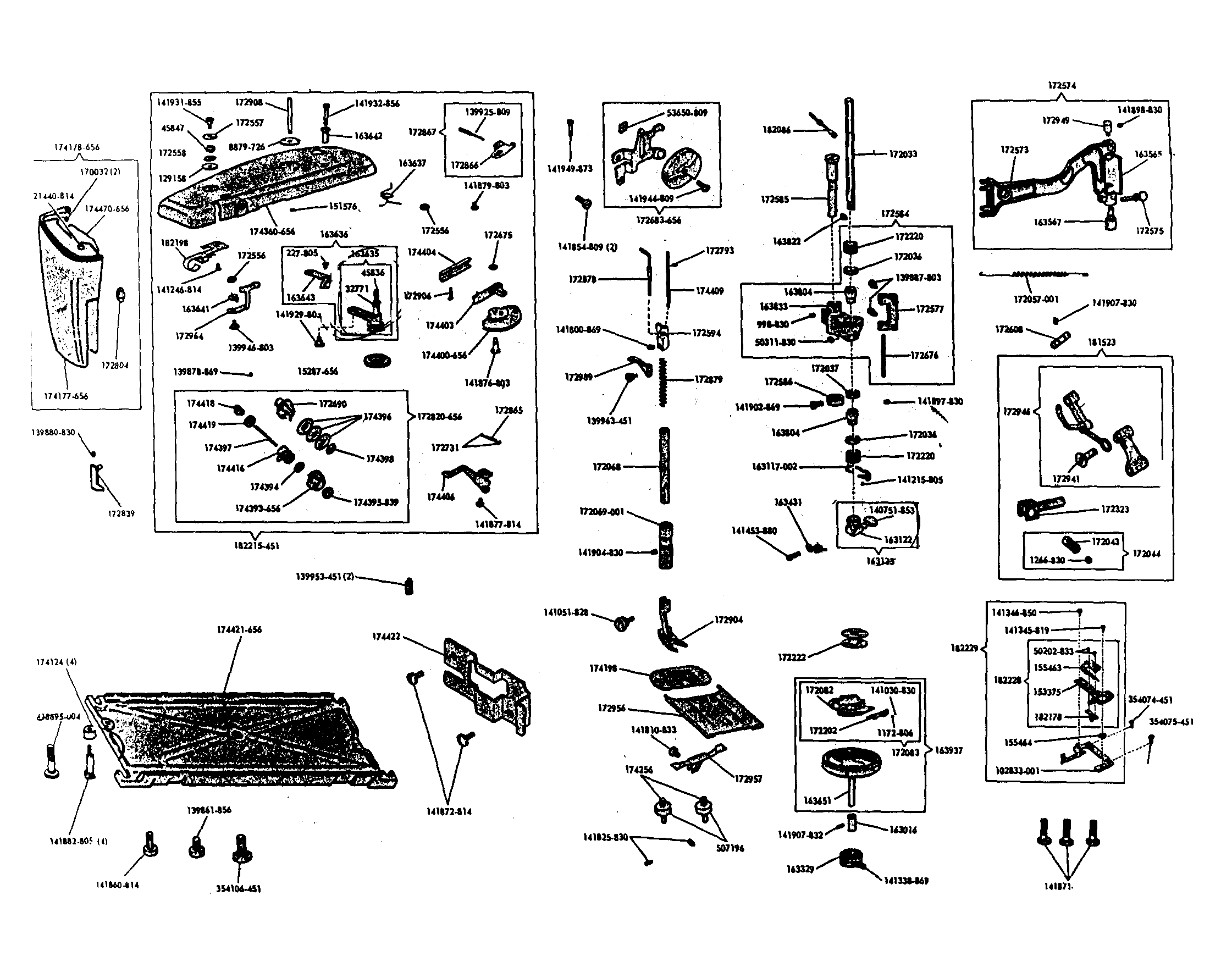 Singer 717E sewing machine parts (ii) diagram
