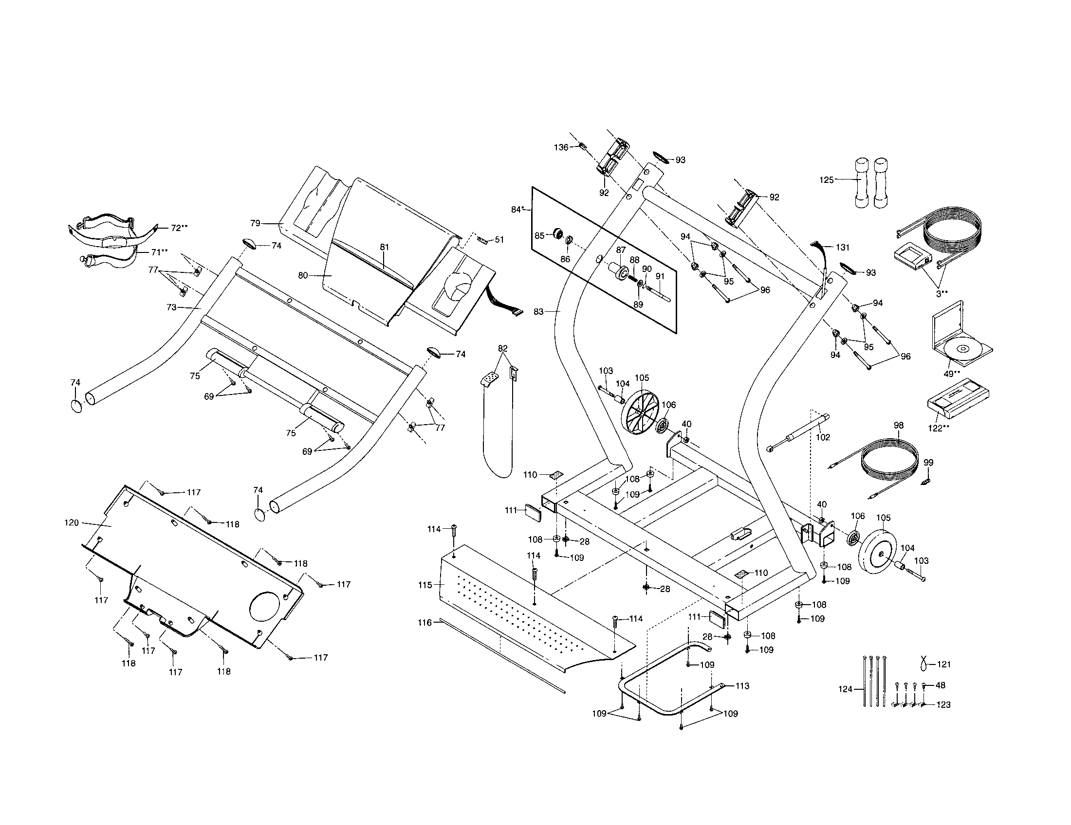 NordicTrack 831298013 console base diagram
