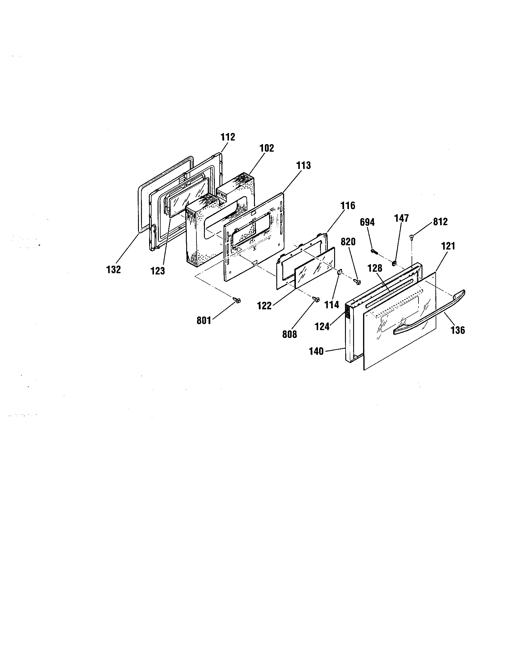 Kenmore 91195875891 door diagram