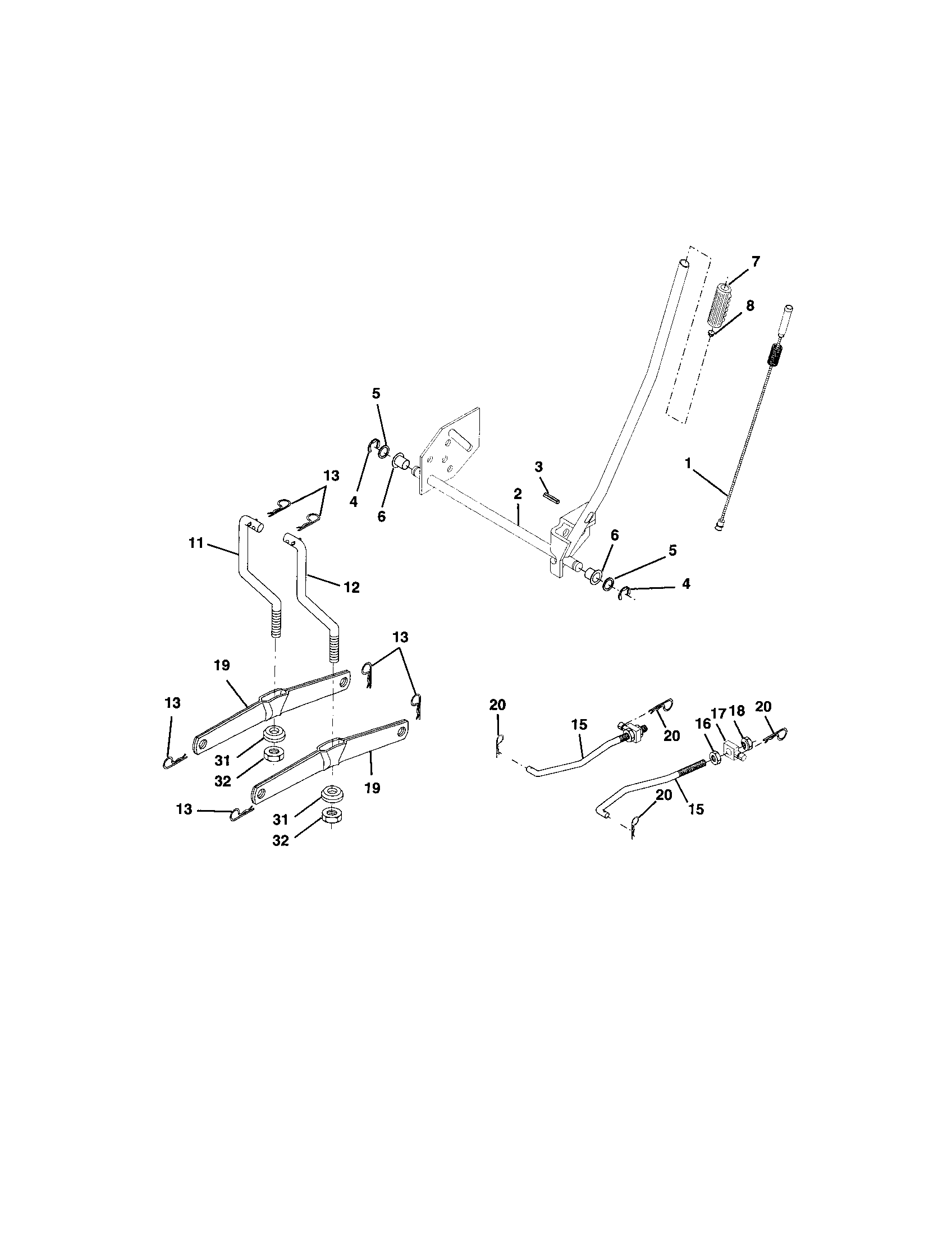 Craftsman 917271833 lift assembly diagram