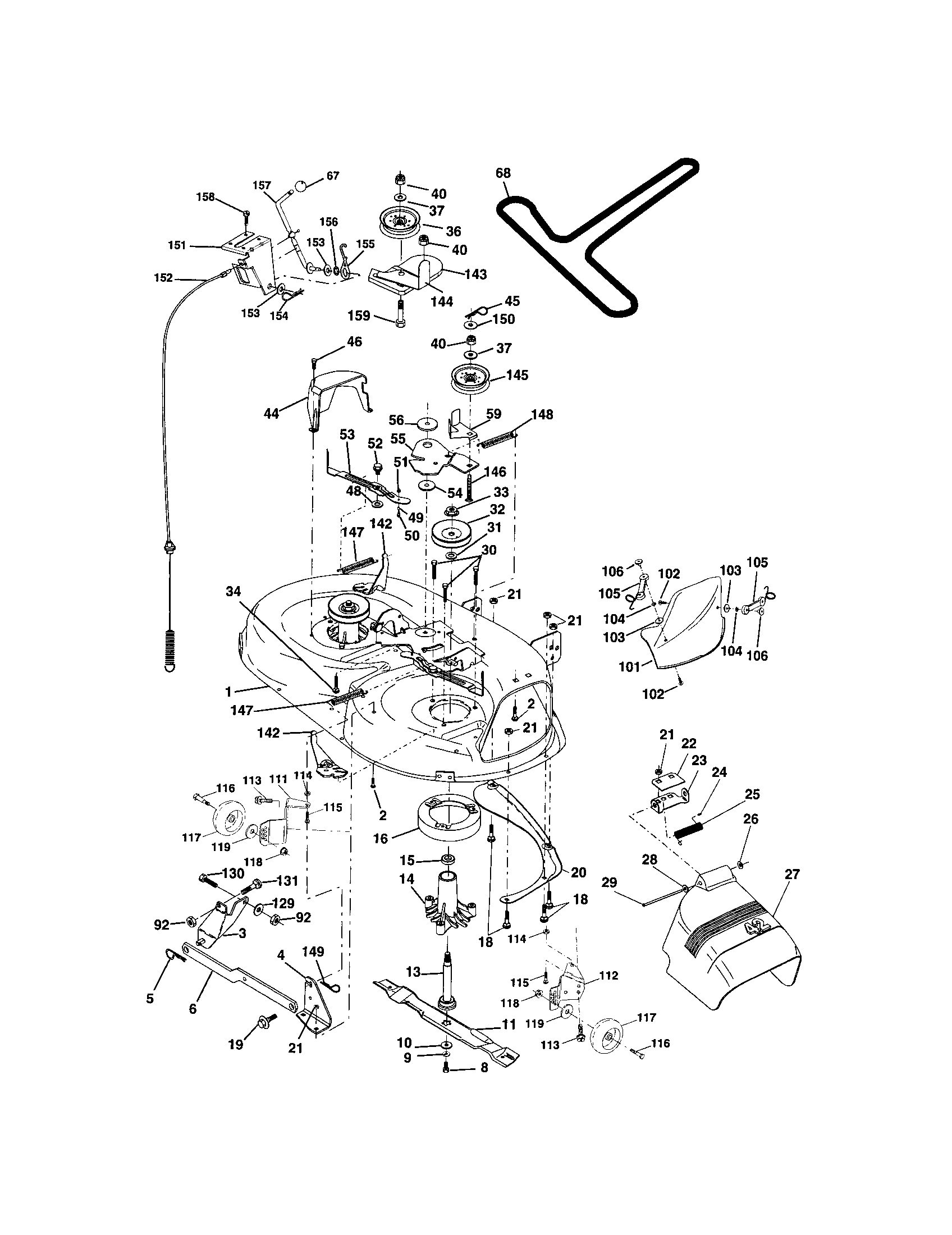 Craftsman 917271833 mower deck diagram