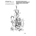 Hoover U6425-900 handle, housing, and motor diagram