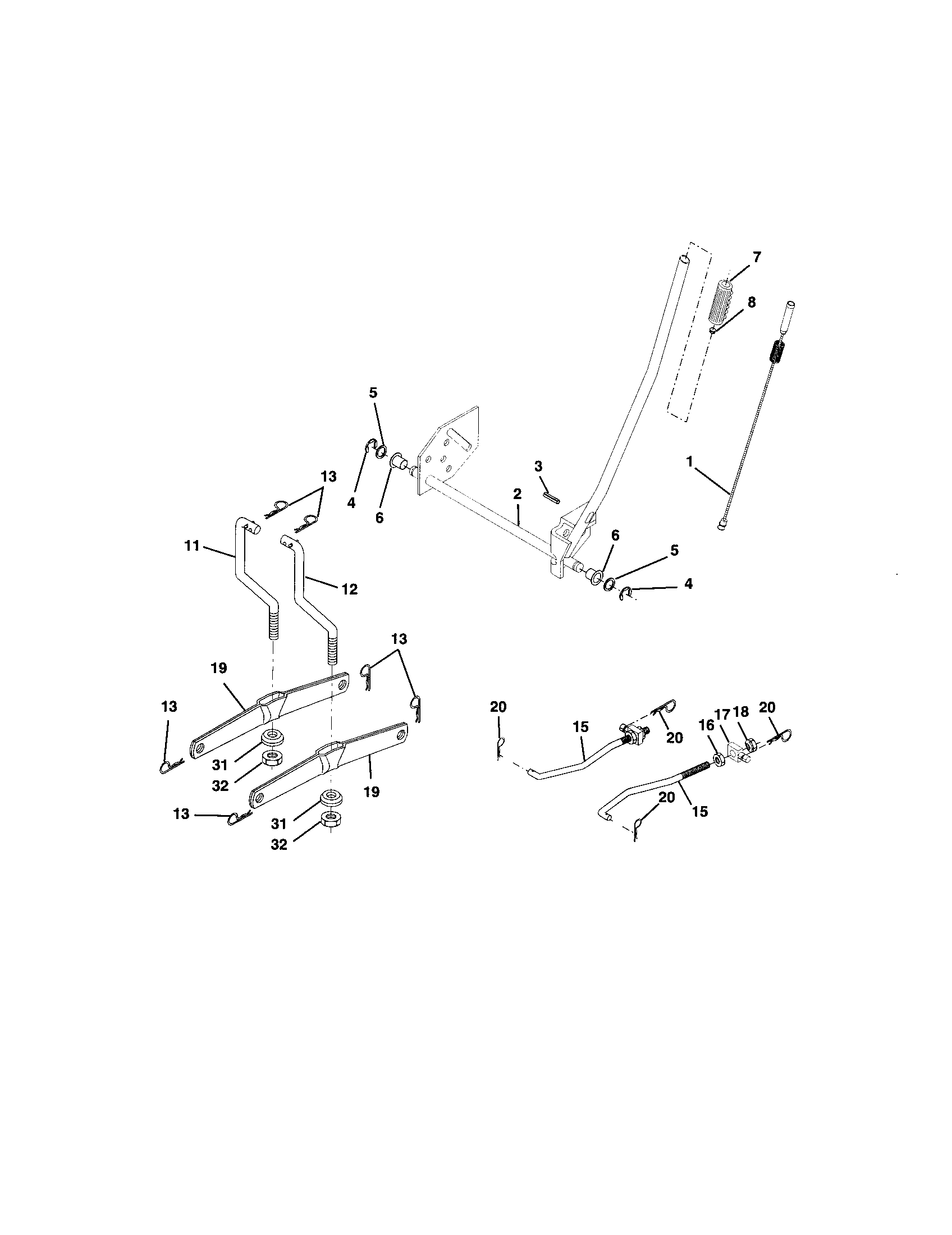 Craftsman 917272067 lift assembly diagram