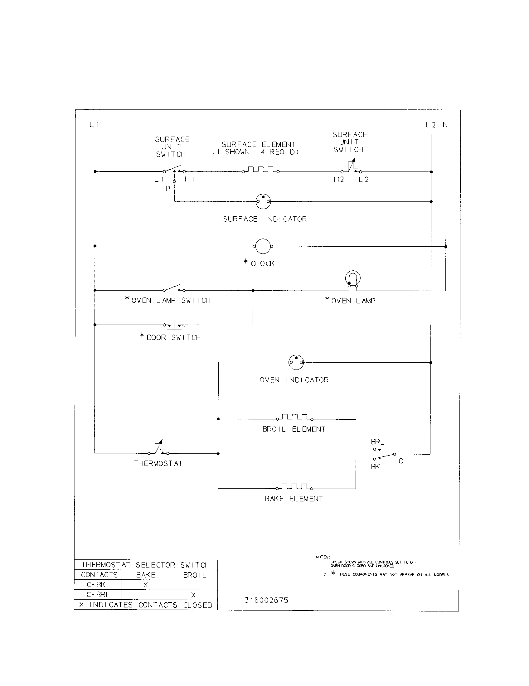 Frigidaire FEF305PHDA wiring diagram