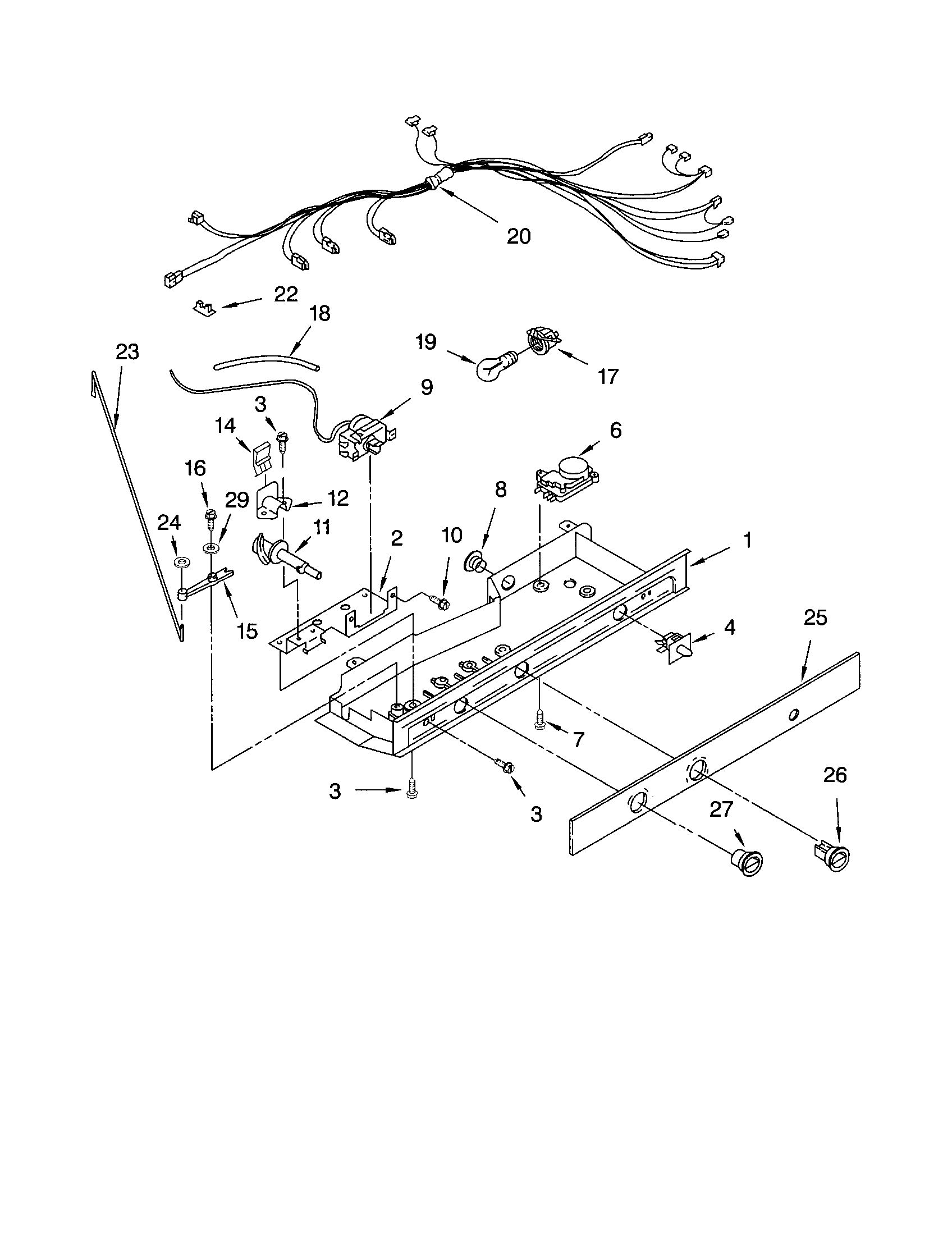 Kenmore 10651574200 controls diagram