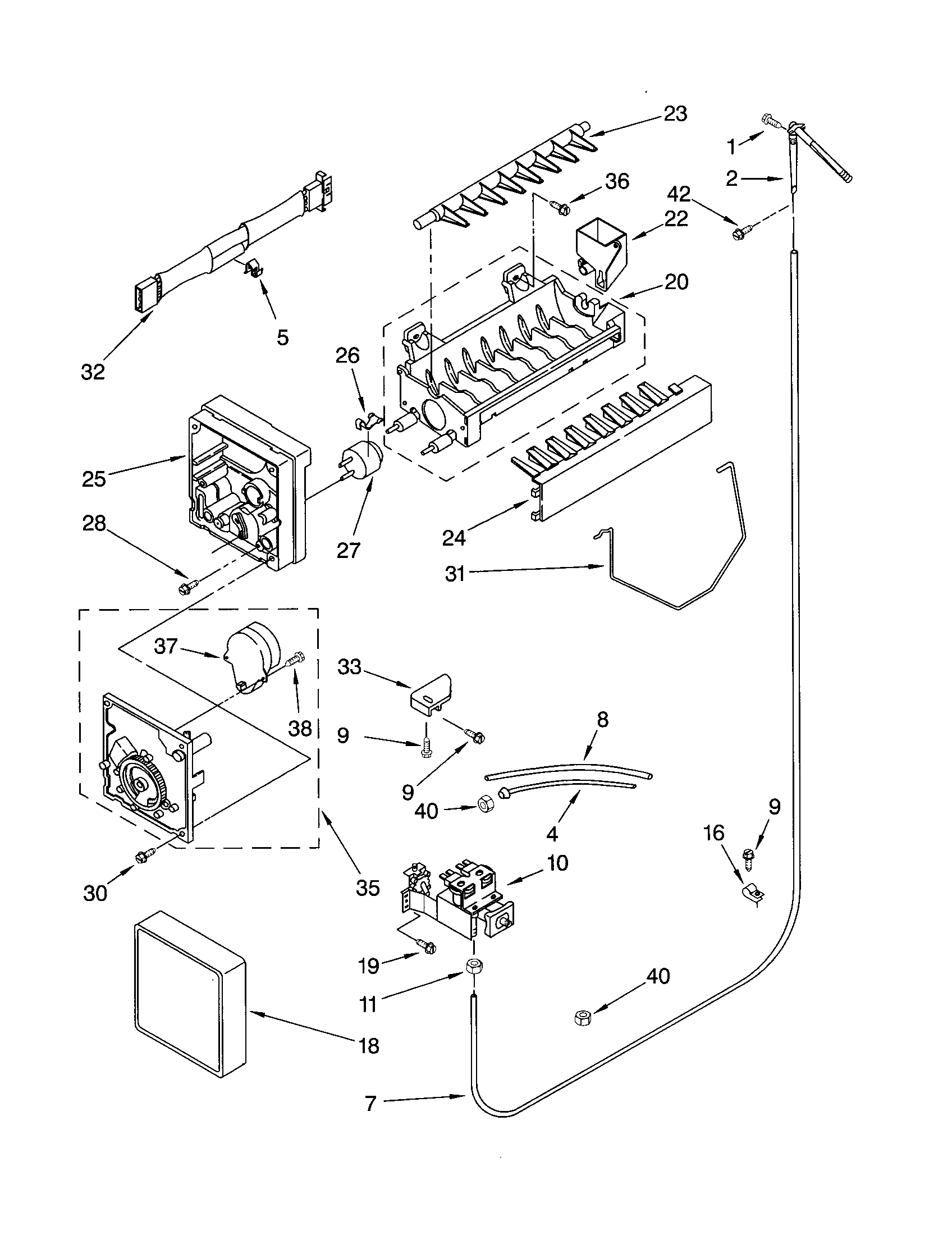 Kenmore 10651272200 icemaker diagram