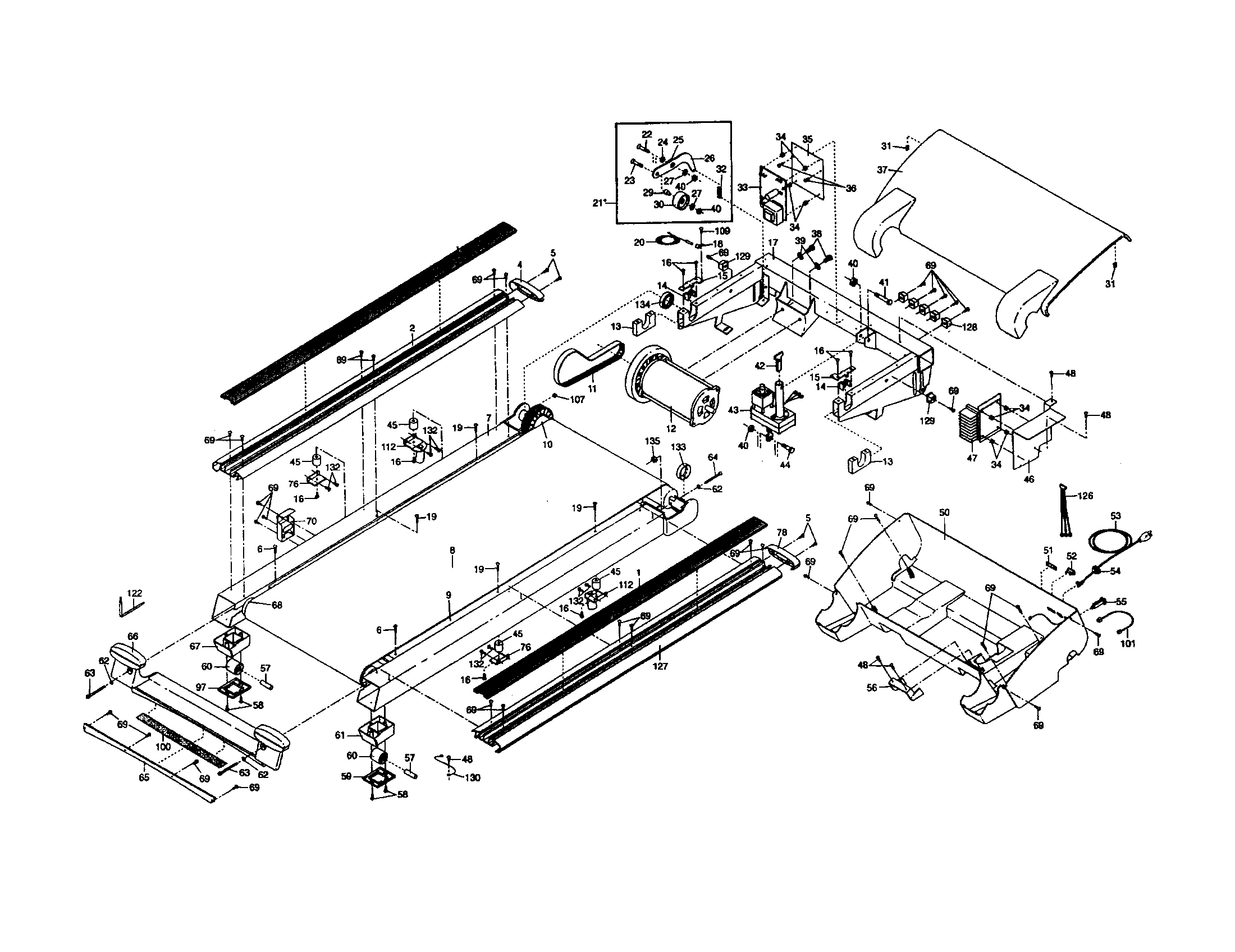 NordicTrack 831298020 walking belt diagram