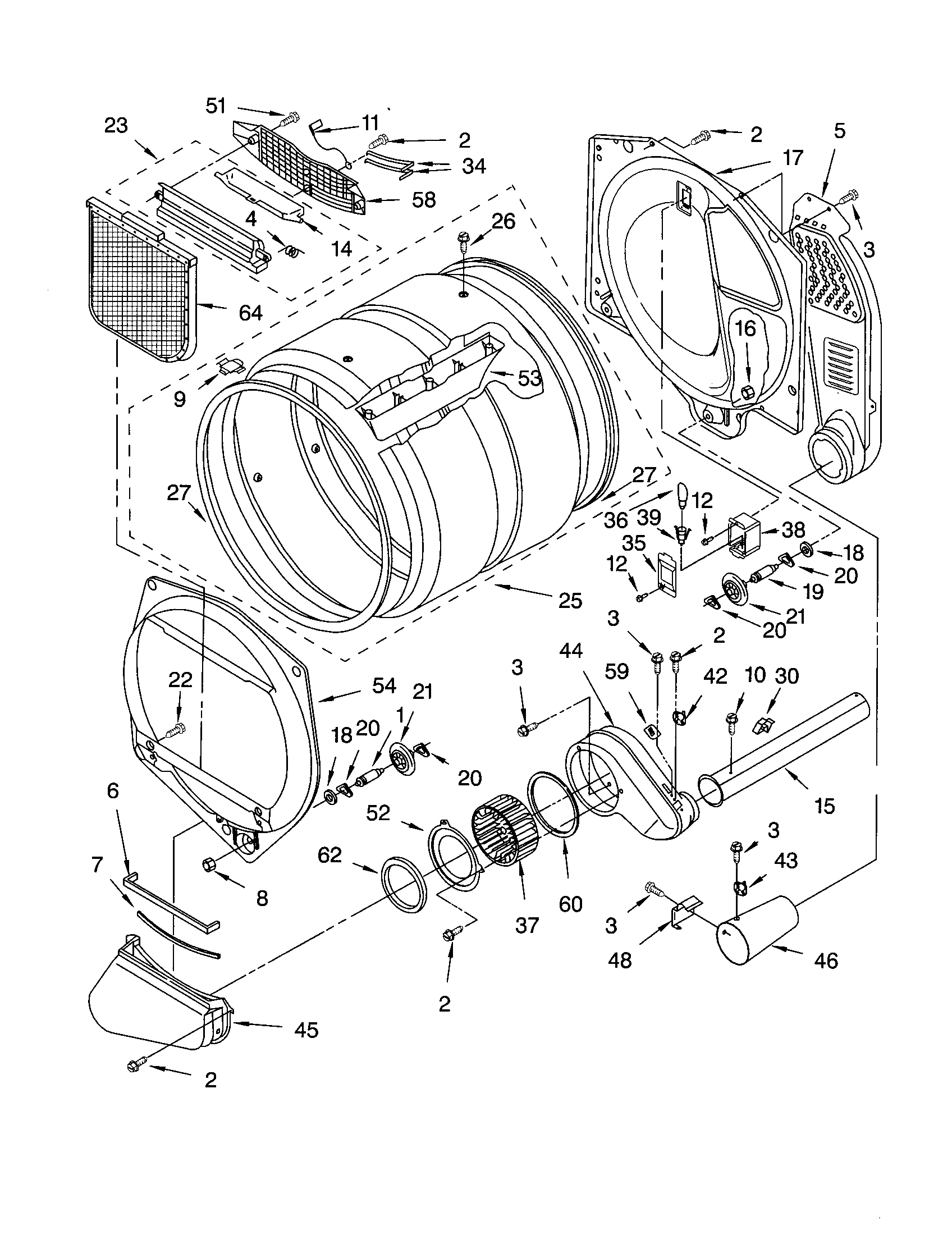 Kenmore 11073014100 bulkhead diagram