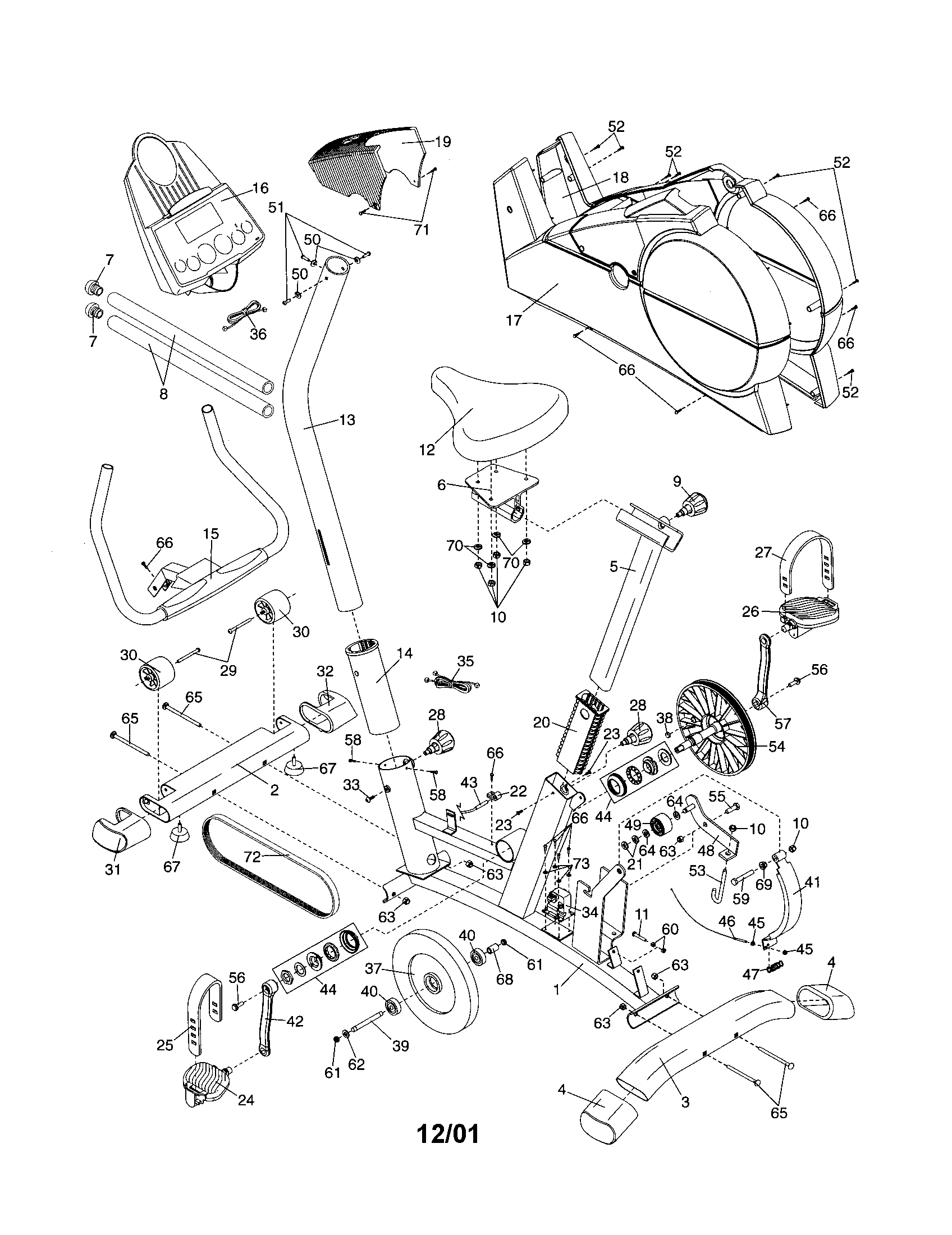 Proform 831280170 frame assembly diagram