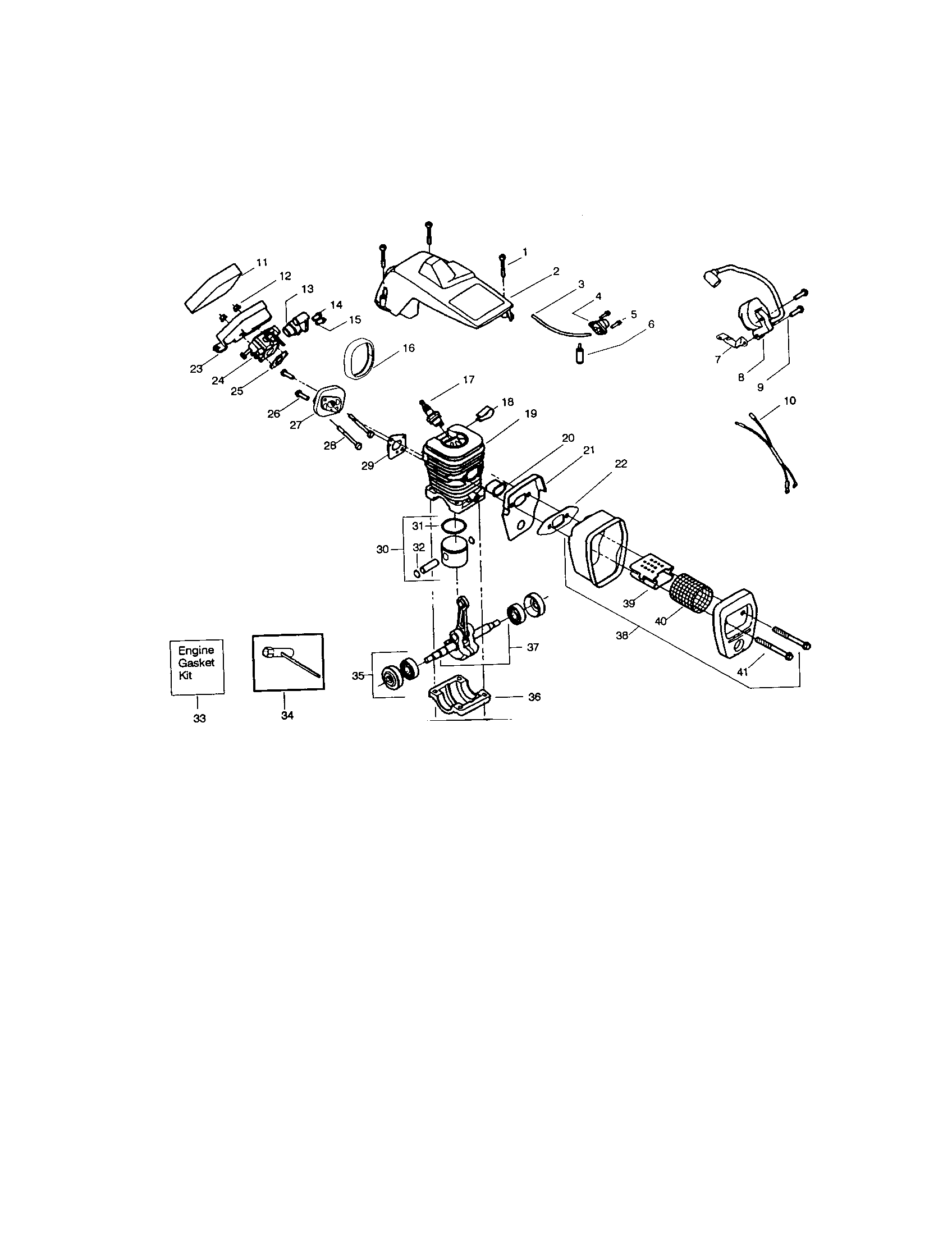 Craftsman 358360100 crankcase diagram