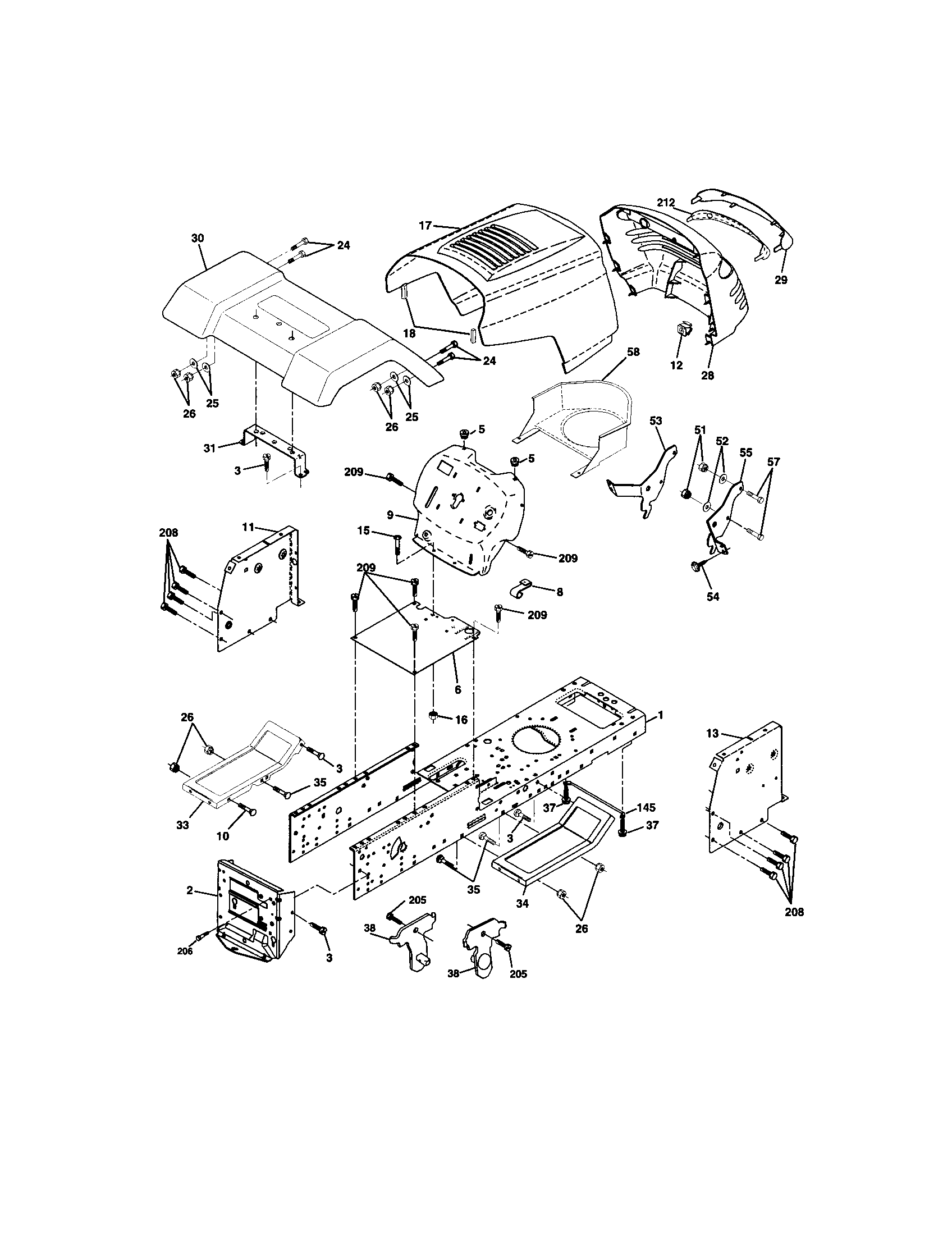 Craftsman 917271550 chassis and enclosures diagram