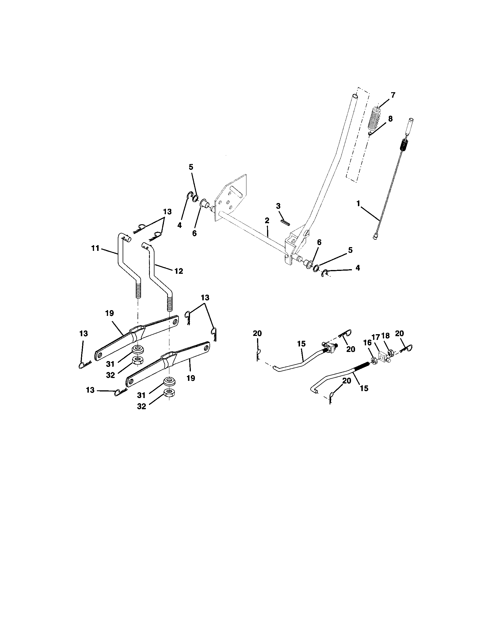 Craftsman 917271650 lift assembly diagram