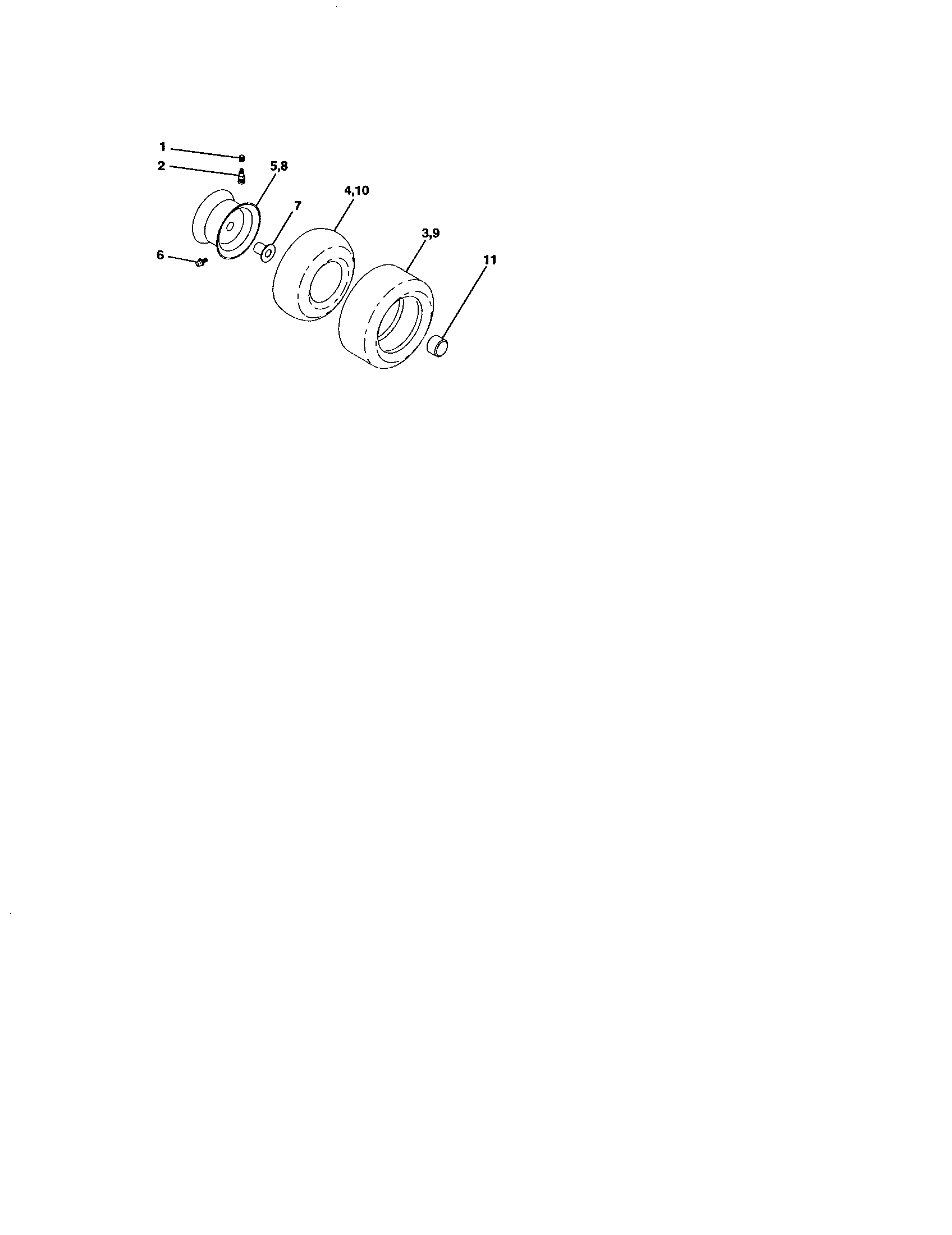 Craftsman 917271660 wheels and tires diagram