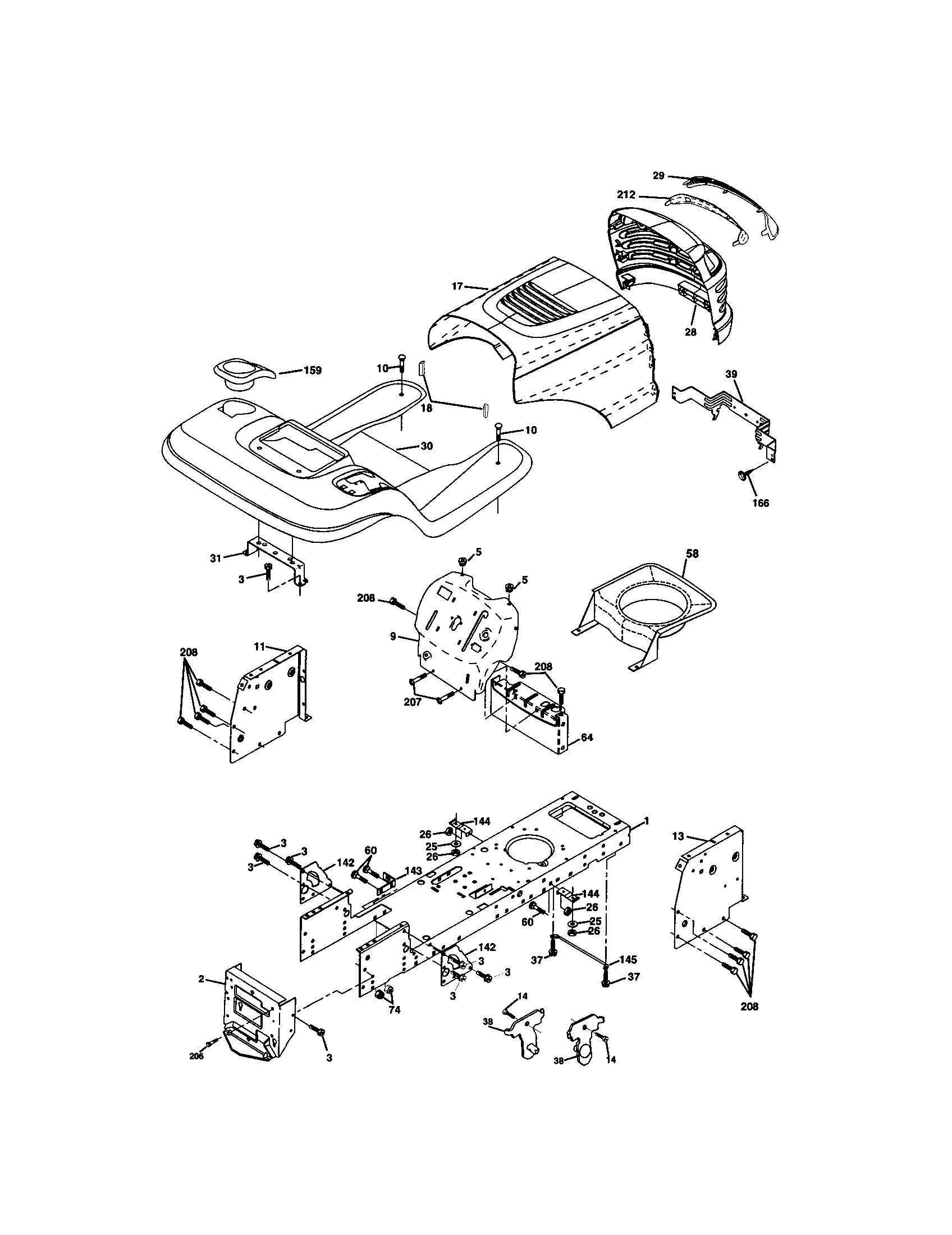 Craftsman 917272068 chassis and enclosures diagram