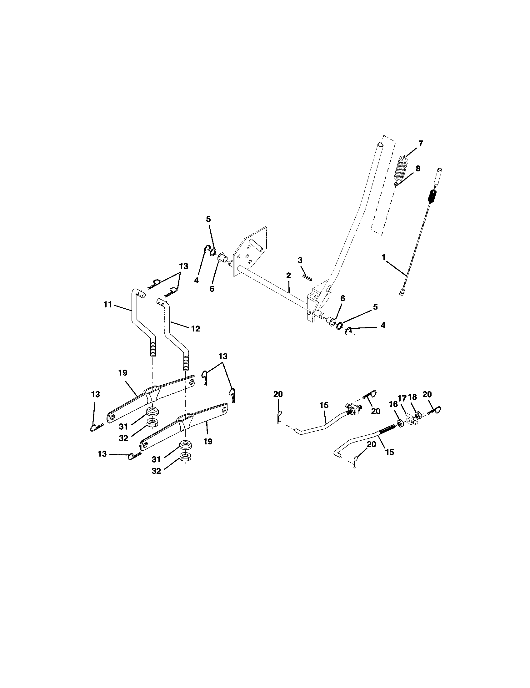 Craftsman 917272068 lift assembly diagram