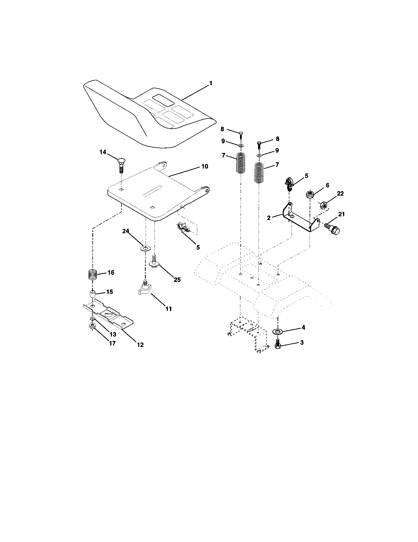 Craftsman 917272068 seat assembly diagram