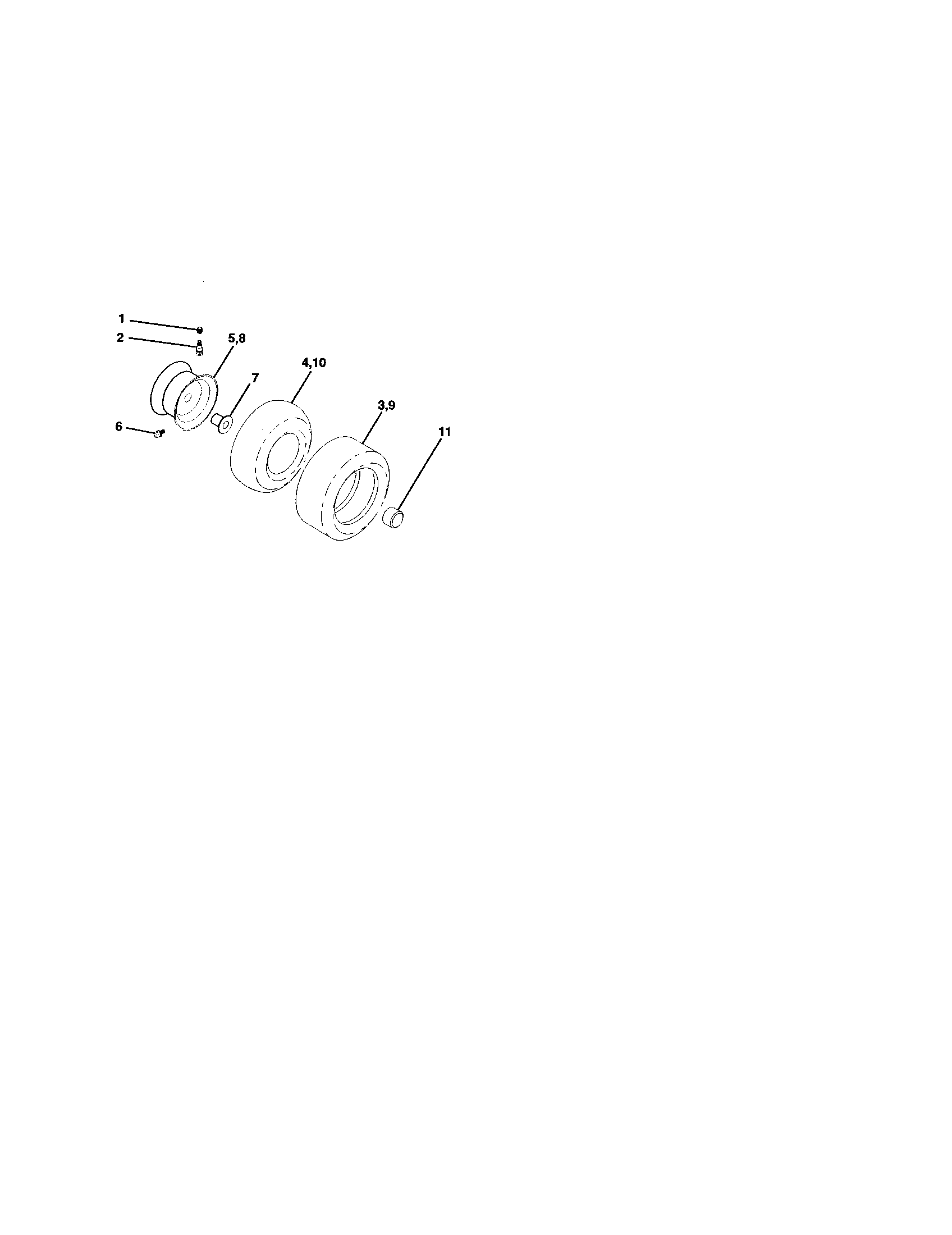 Craftsman 917272068 wheels and tires diagram