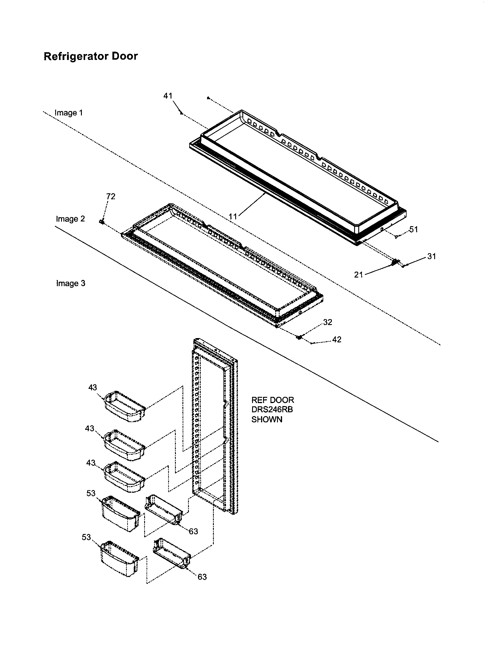 Amana ARS266RBB-PARS266RBB0 refrigerator door diagram