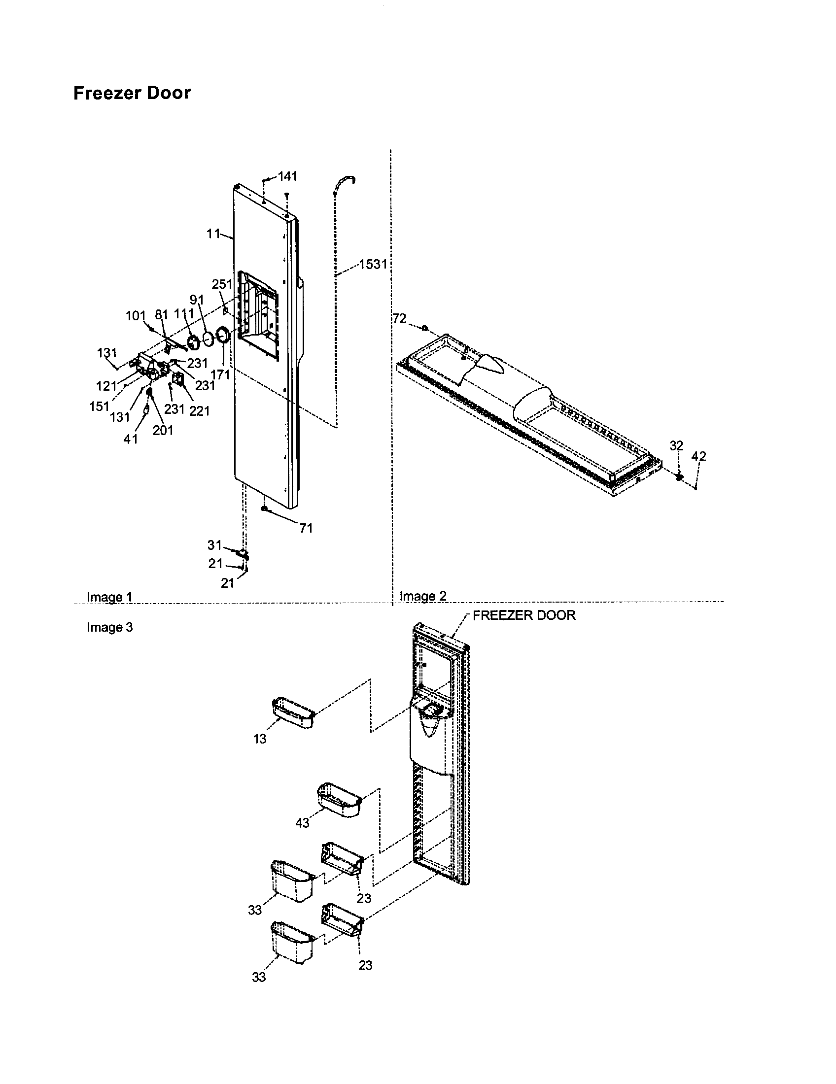 Amana ARS266RBB-PARS266RBB0 freezer door diagram