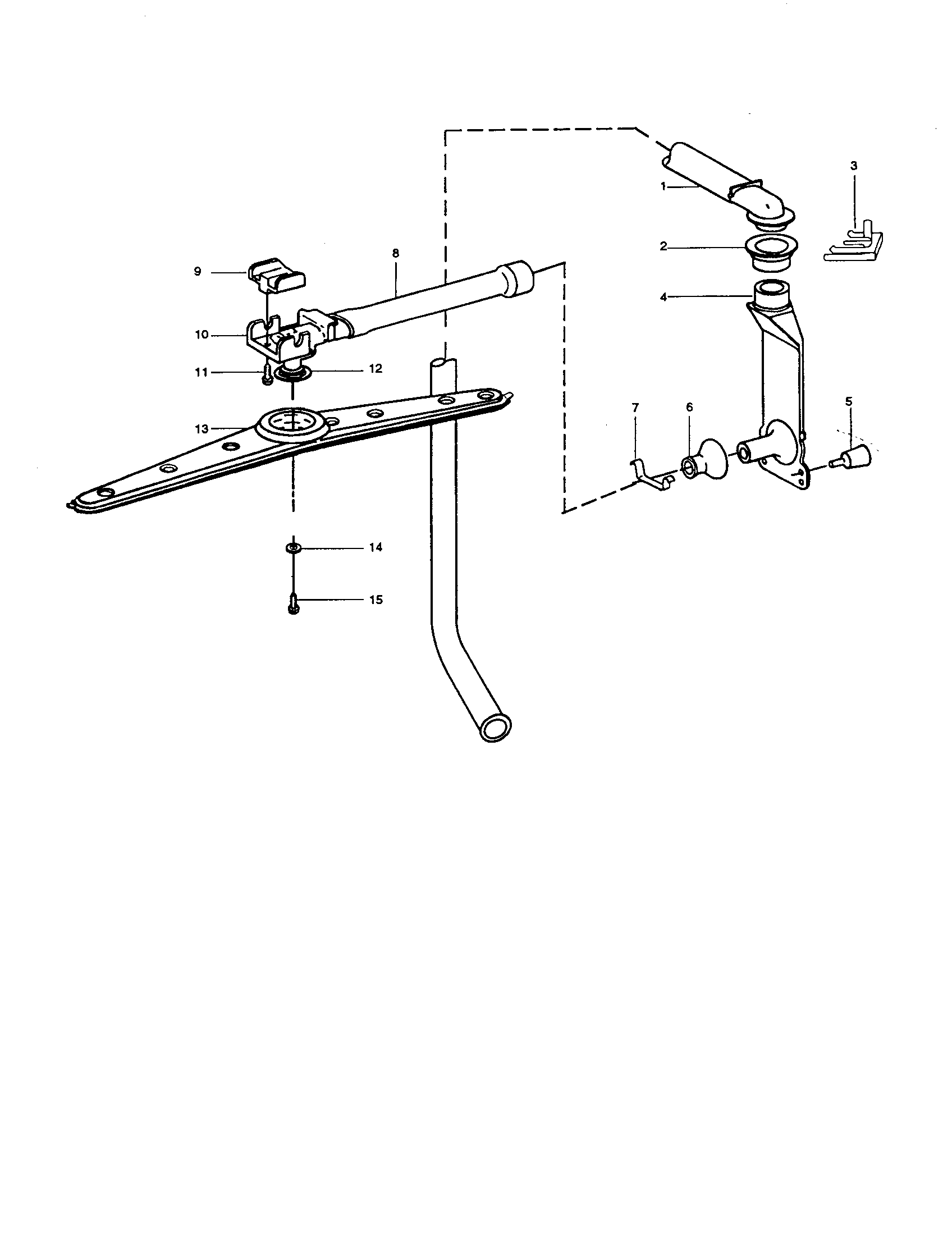 InSinkErator WS400-2 upper wash/rinse unit diagram