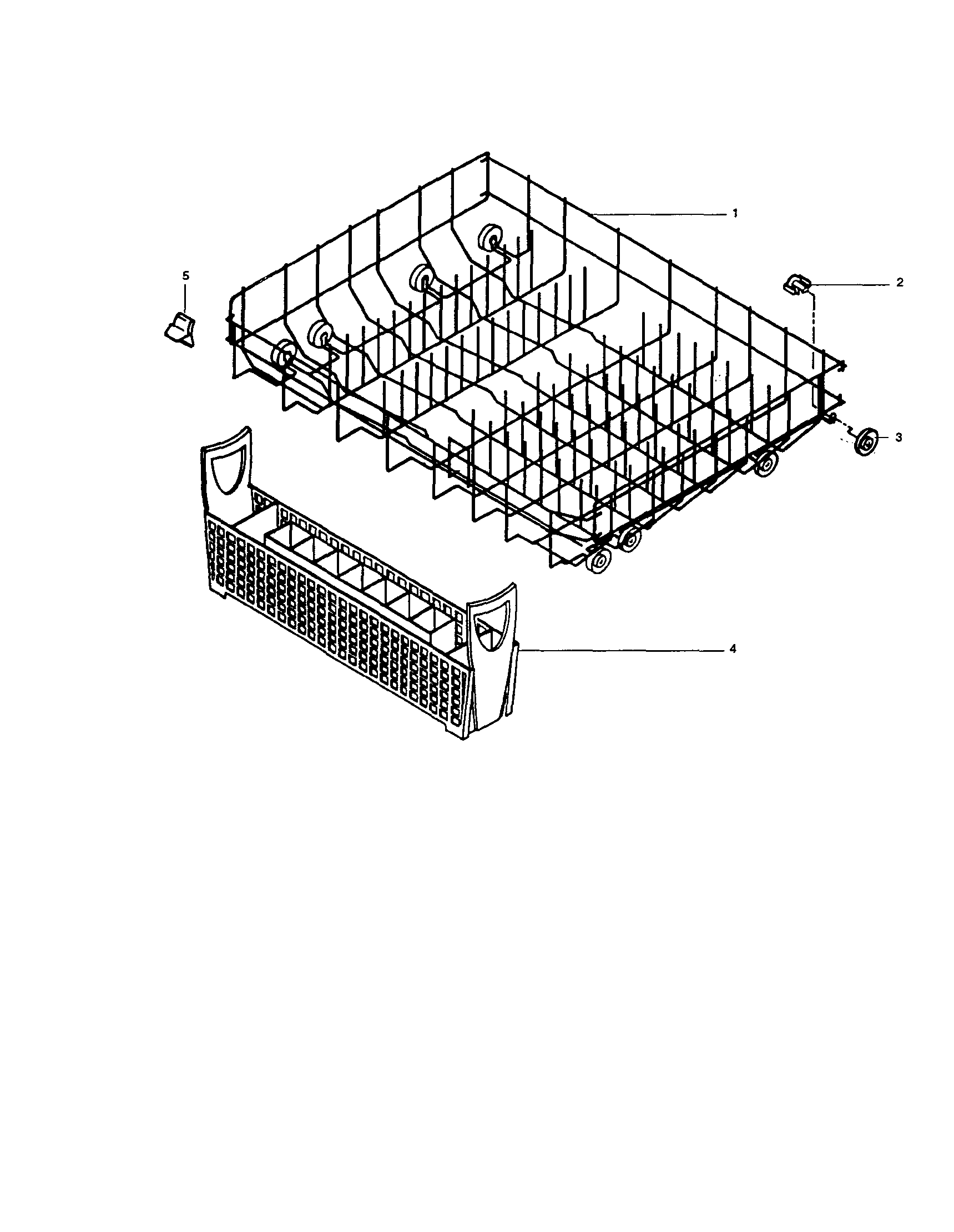 InSinkErator WS400-2 lower rack unit diagram