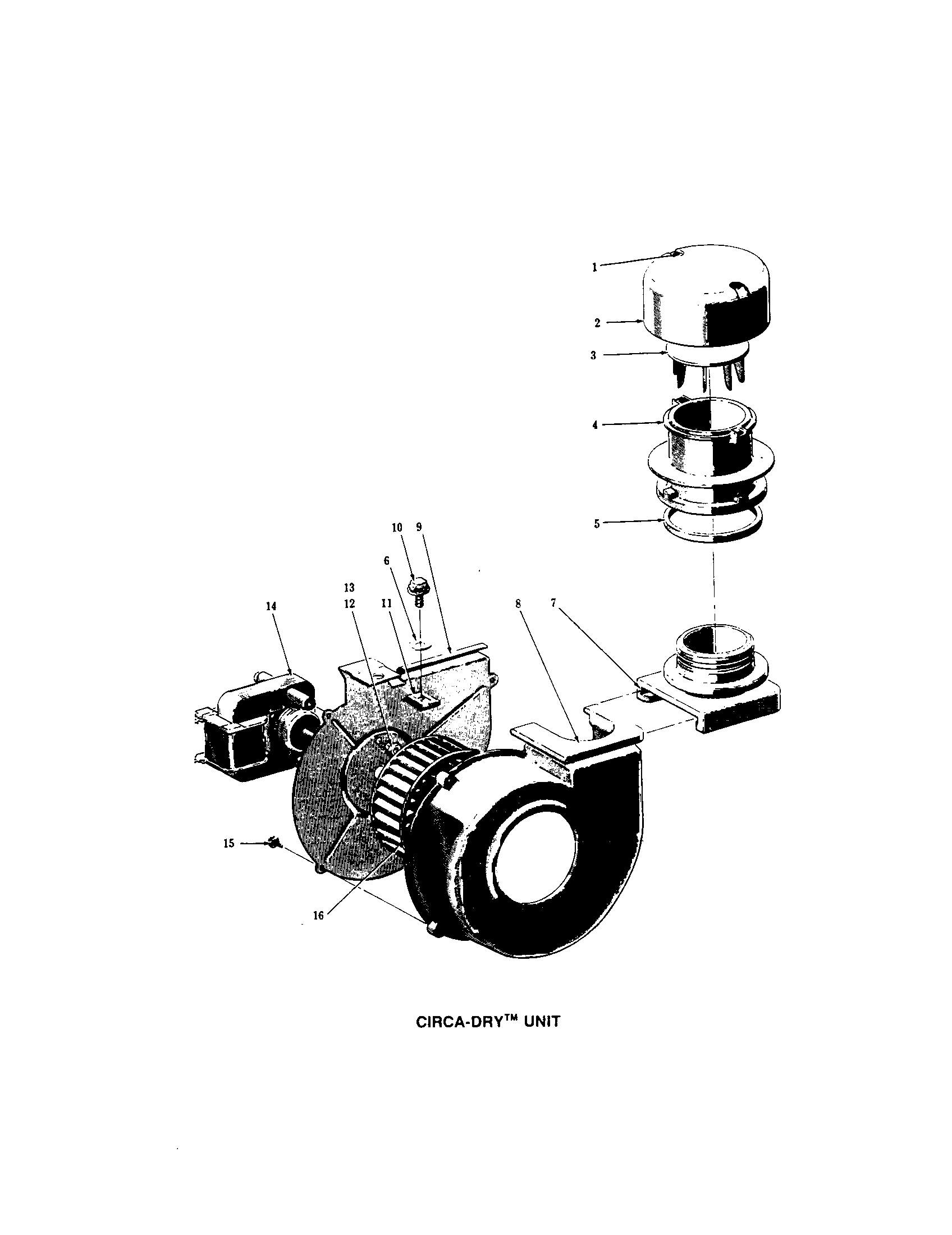 InSinkErator CL400 circa-dry unit diagram