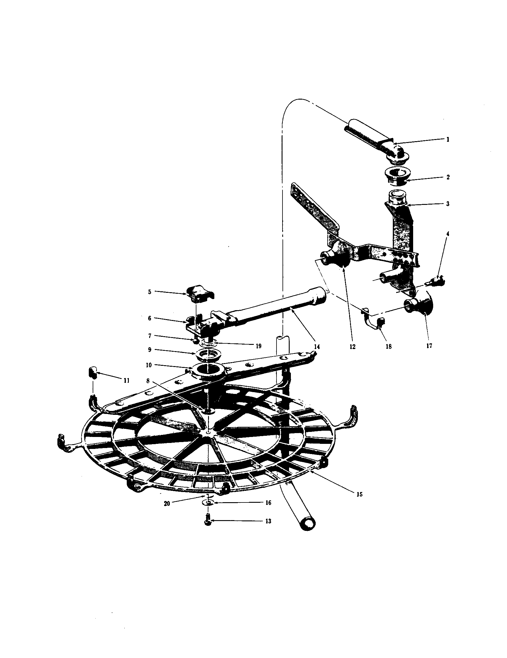 InSinkErator CL400 upper wash/rinse unit diagram
