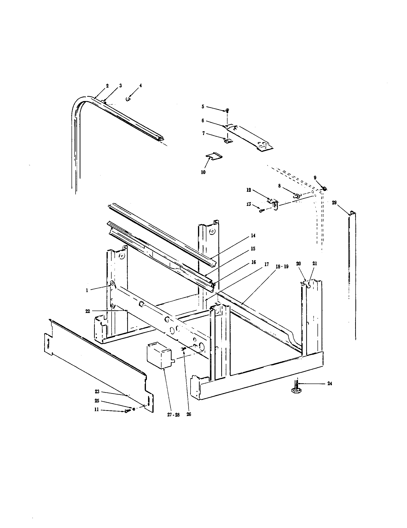 InSinkErator CL400 frame and misc. items diagram
