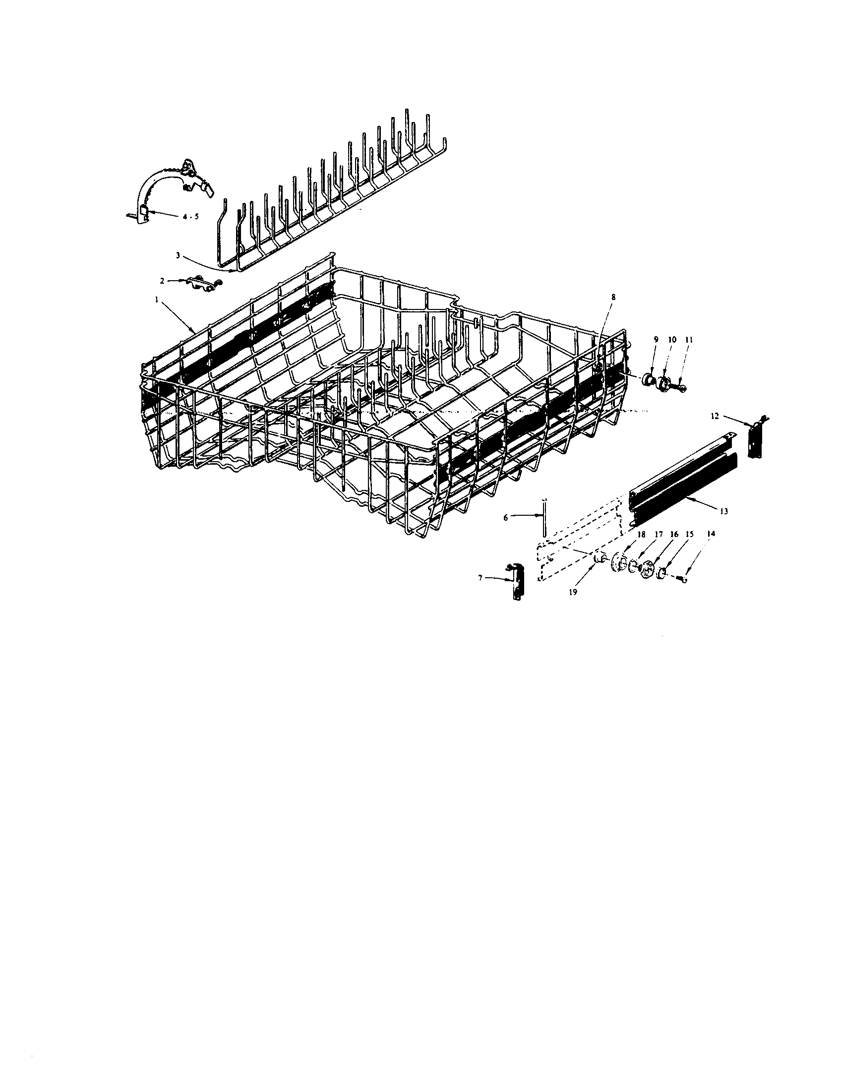 InSinkErator CL400 upper rack and track i (cl700) diagram