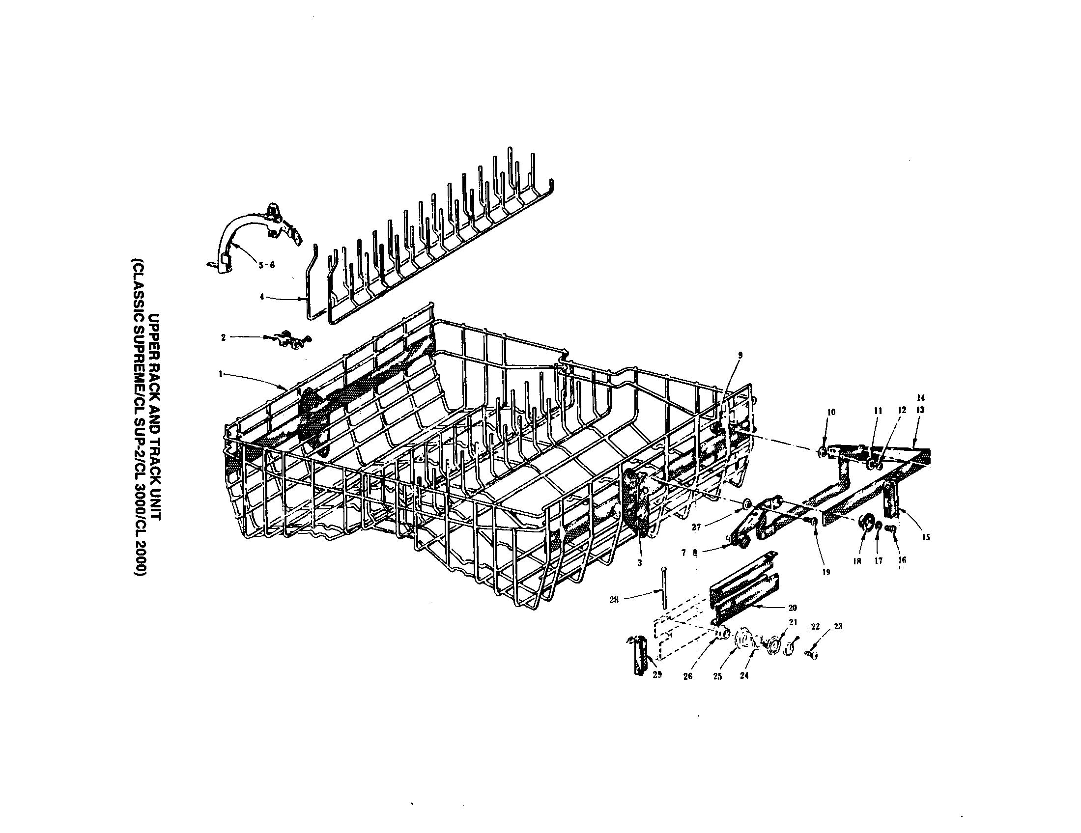 InSinkErator CL400 upper rack and track iii diagram