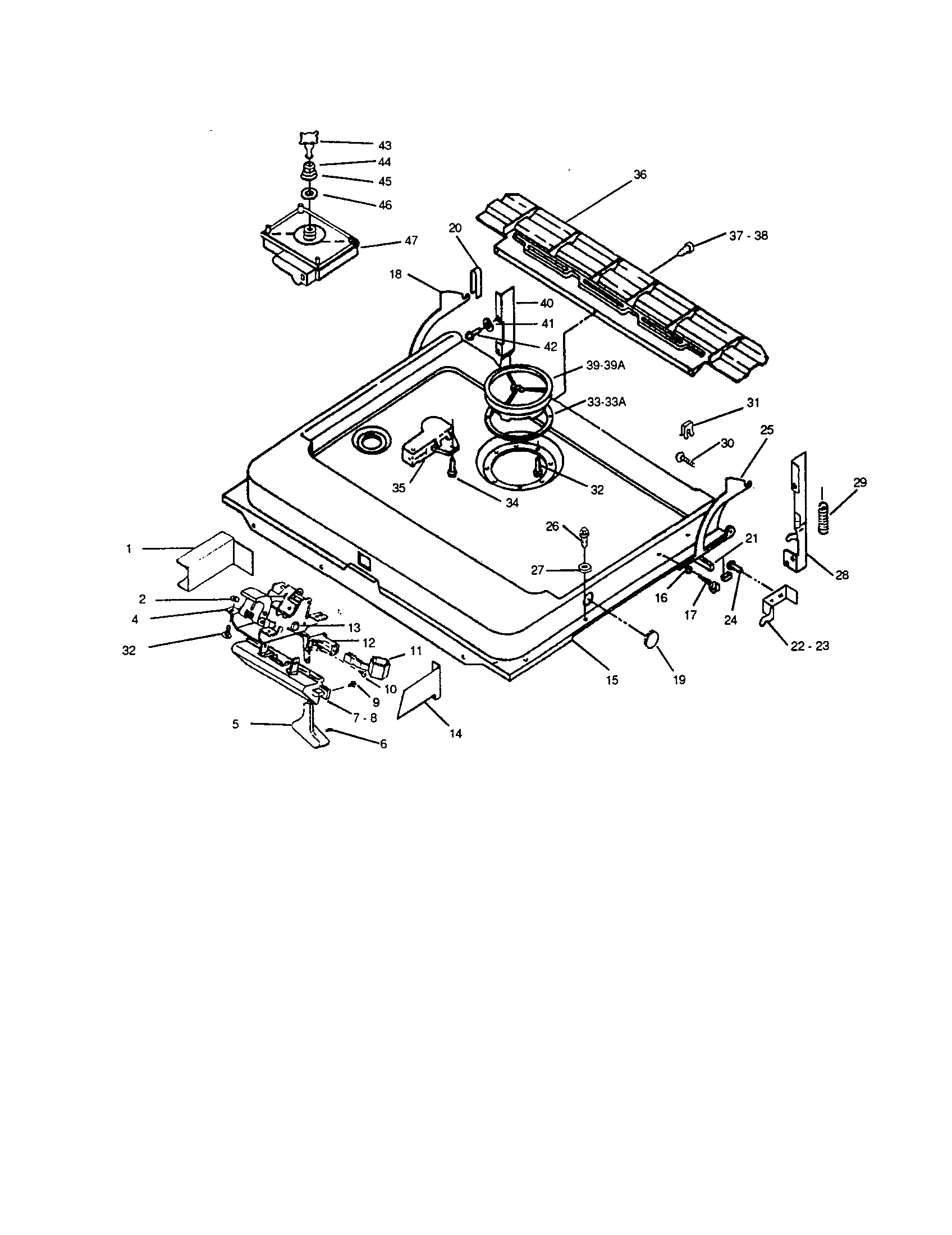 InSinkErator CL700-3 door and latch unit diagram