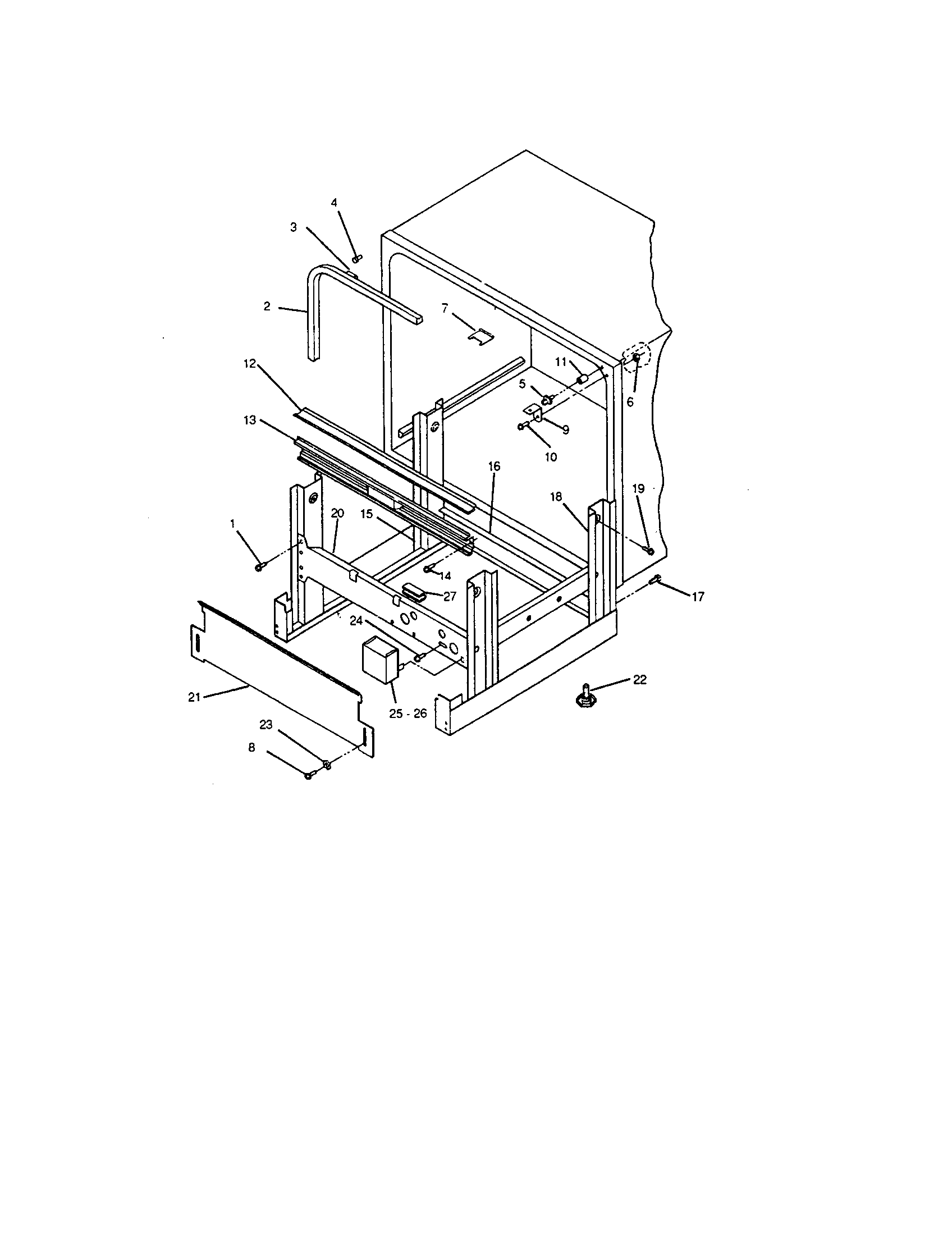 InSinkErator CL700-3 frame and misc. diagram