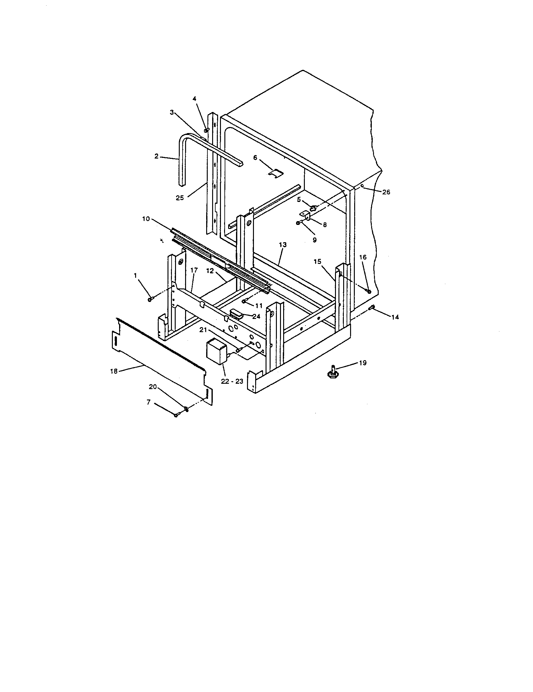 InSinkErator CL3300 frame and misc. items diagram
