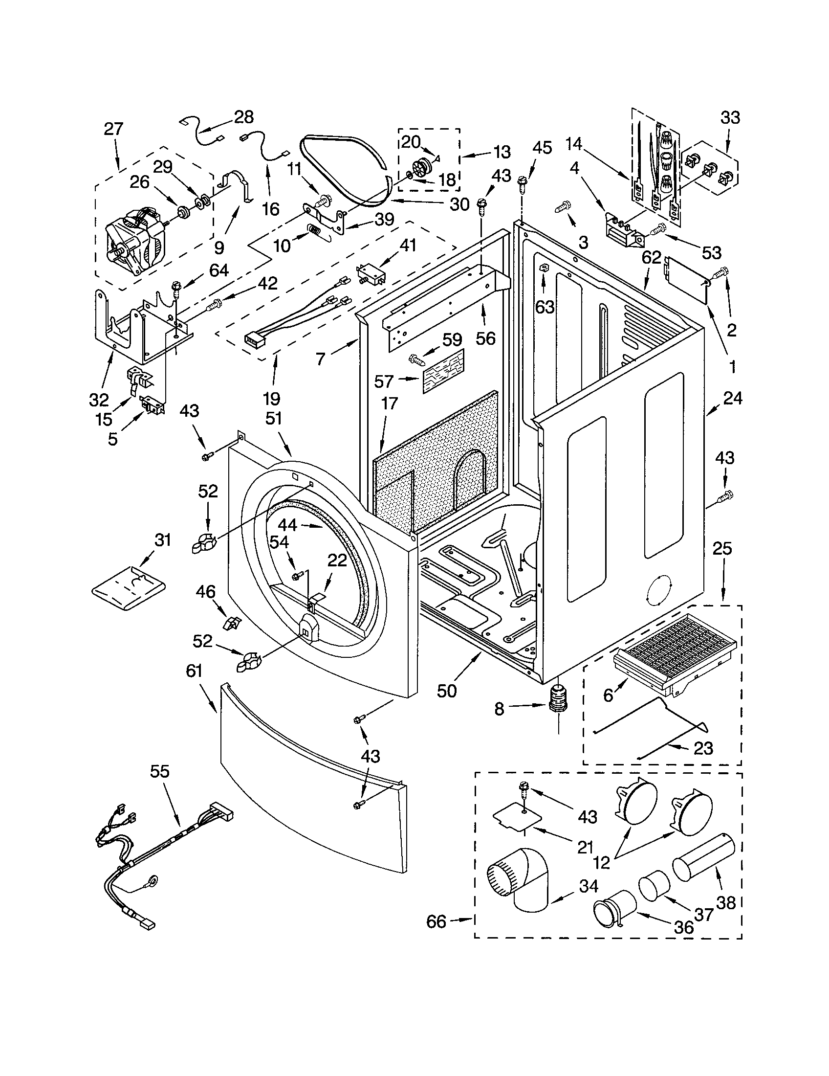 Kenmore 11082836100 cabinet diagram