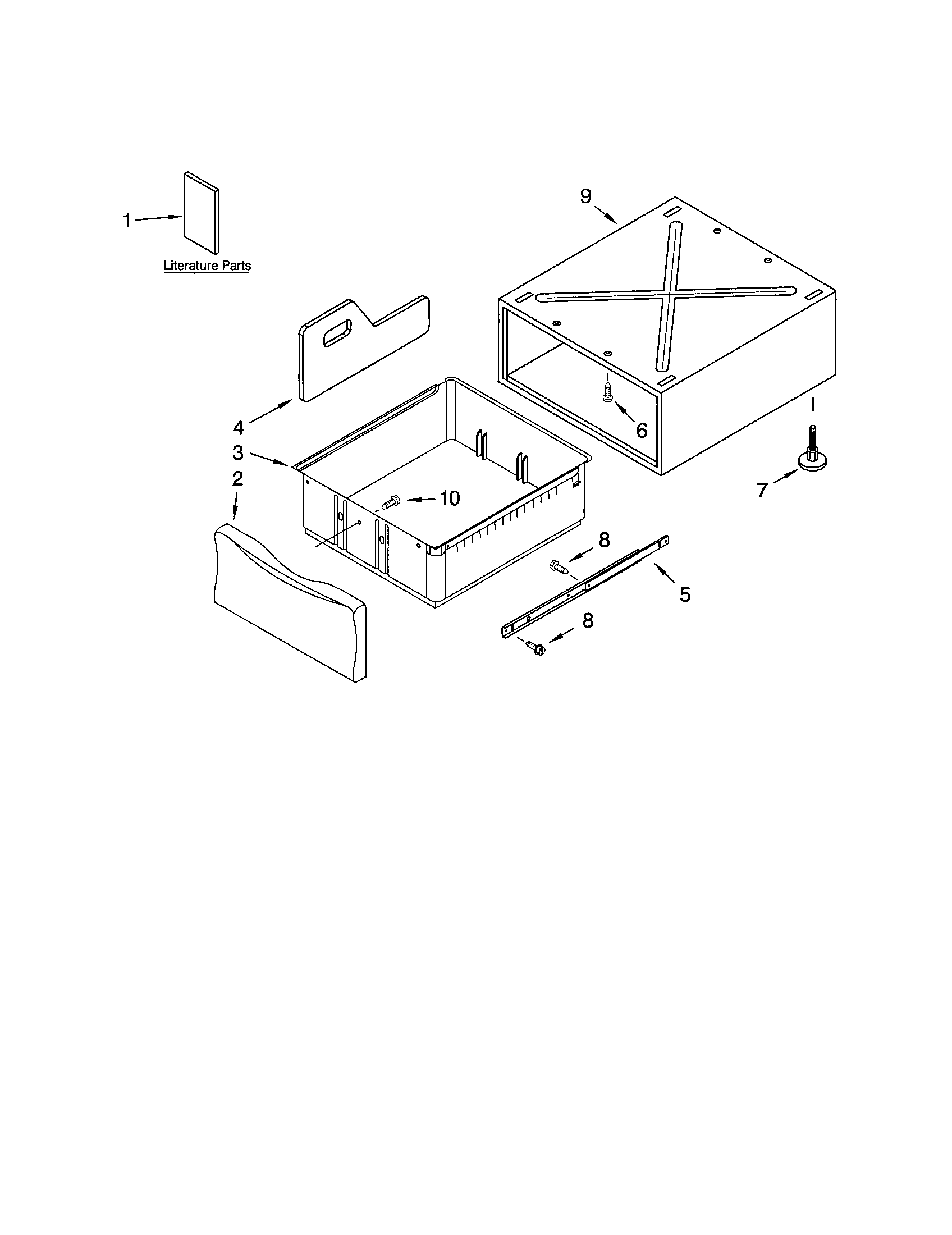 Kenmore 11082836100 pedestal diagram