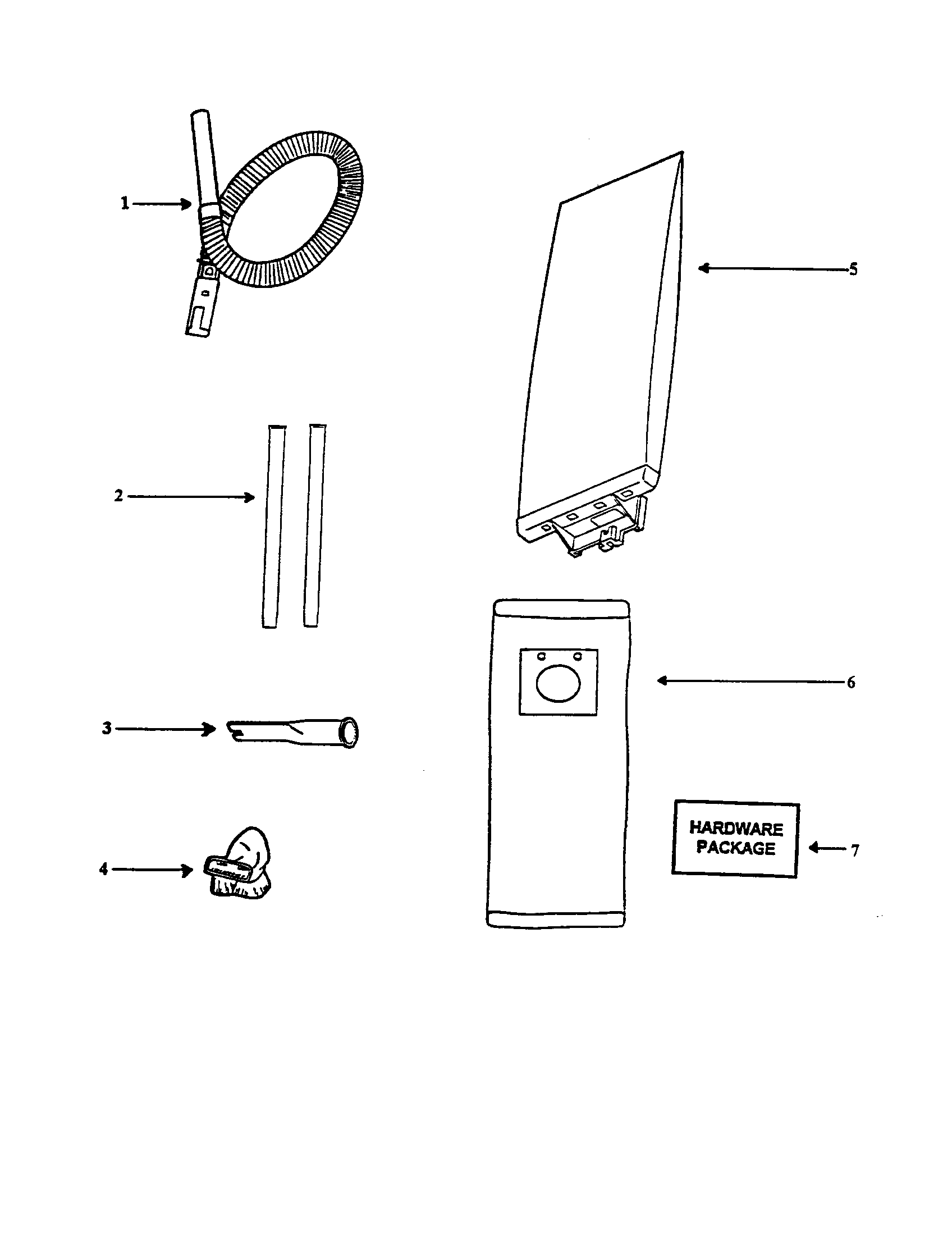 Eureka 7605ATX-1 hose diagram